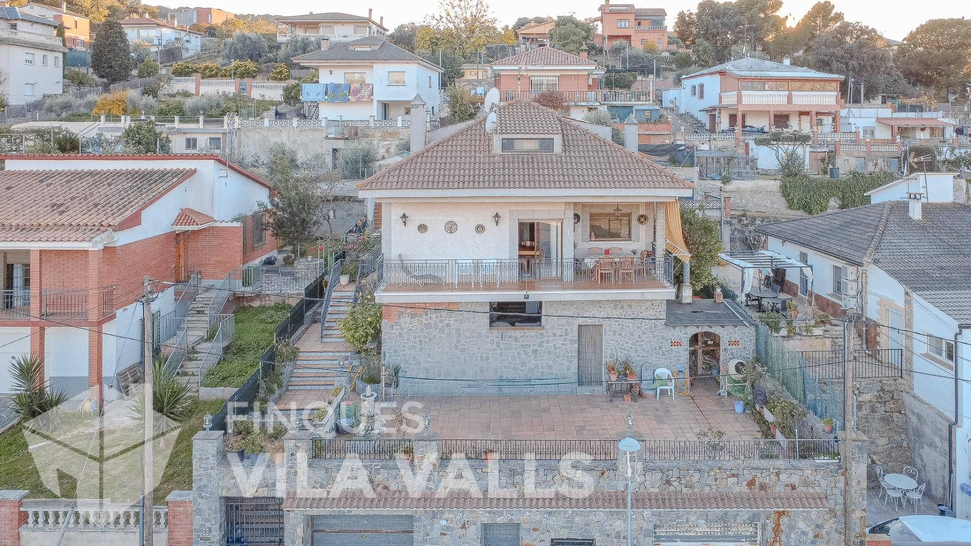 Exterior view of House or chalet for sale in Bigues i Riells del Fai  with Private garden, Terrace and Swimming Pool