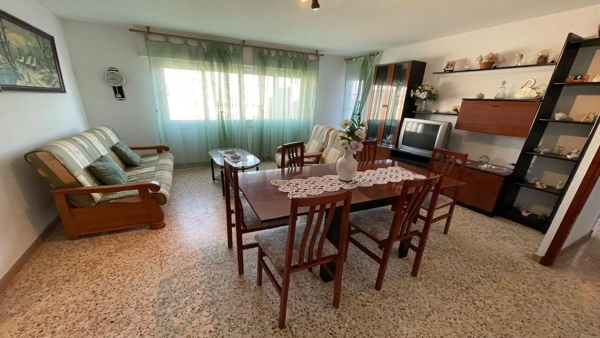 Living room of Flat for sale in La Ràpita  with Terrace, Storage room and Furnished