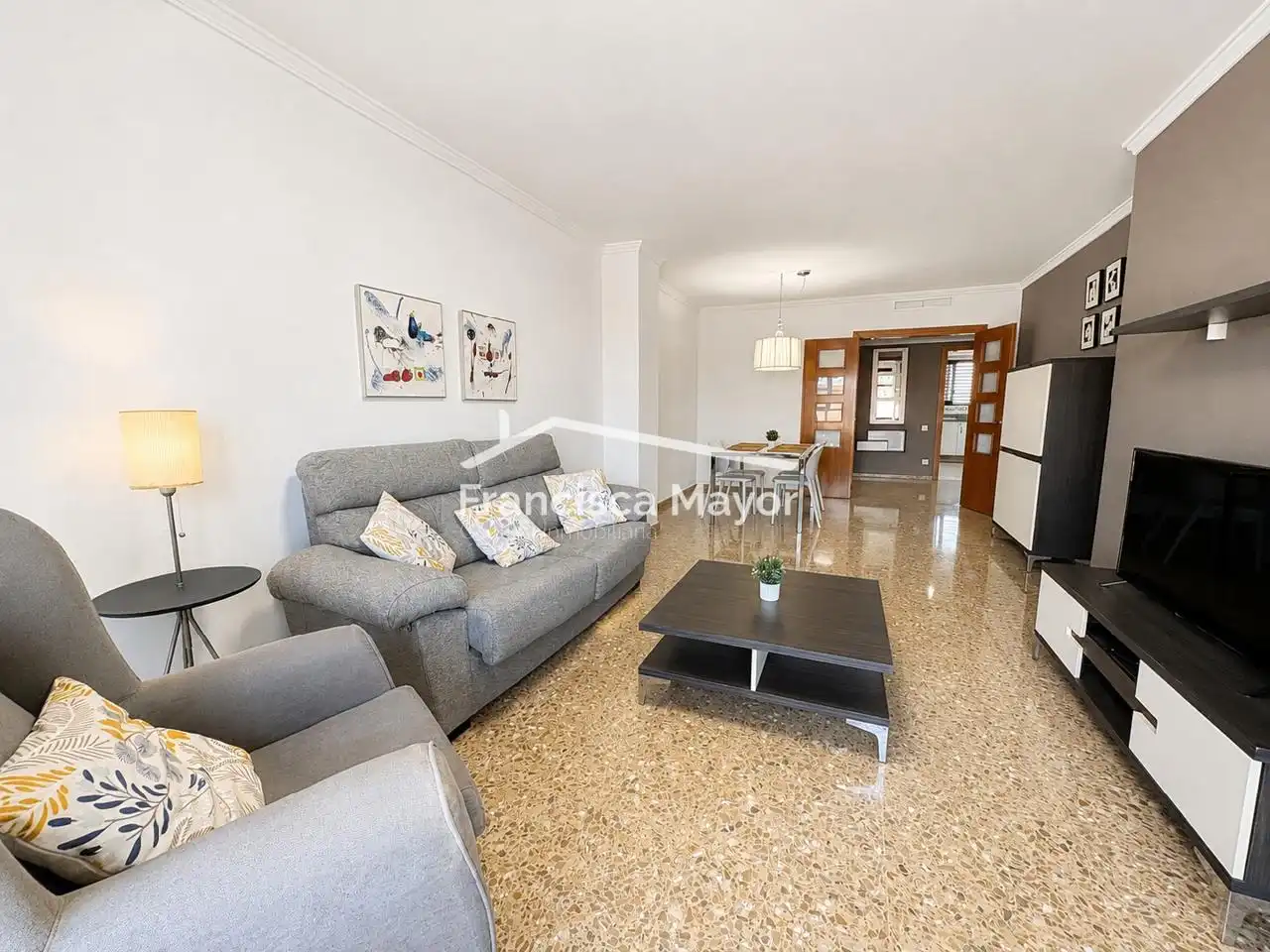 Sala de estar de Piso en venta en Valencia con Aire acondicionado, Amueblado y Piscina comunitaria