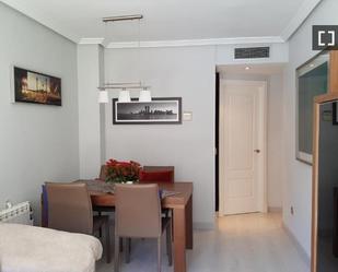 Dining room of Flat to rent in  Madrid Capital  with Air Conditioner, Heating and Internet