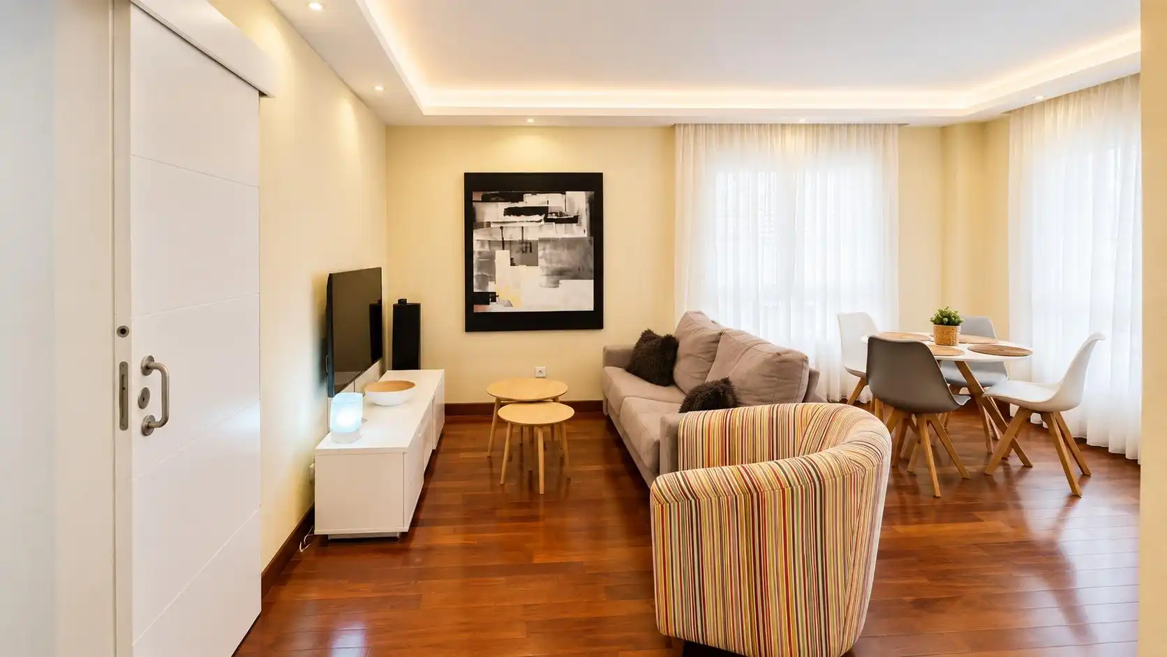 Wohnzimmer von Wohnung zur Miete in Las Palmas de Gran Canaria mit Klimaanlage, Heizung und Möbliert