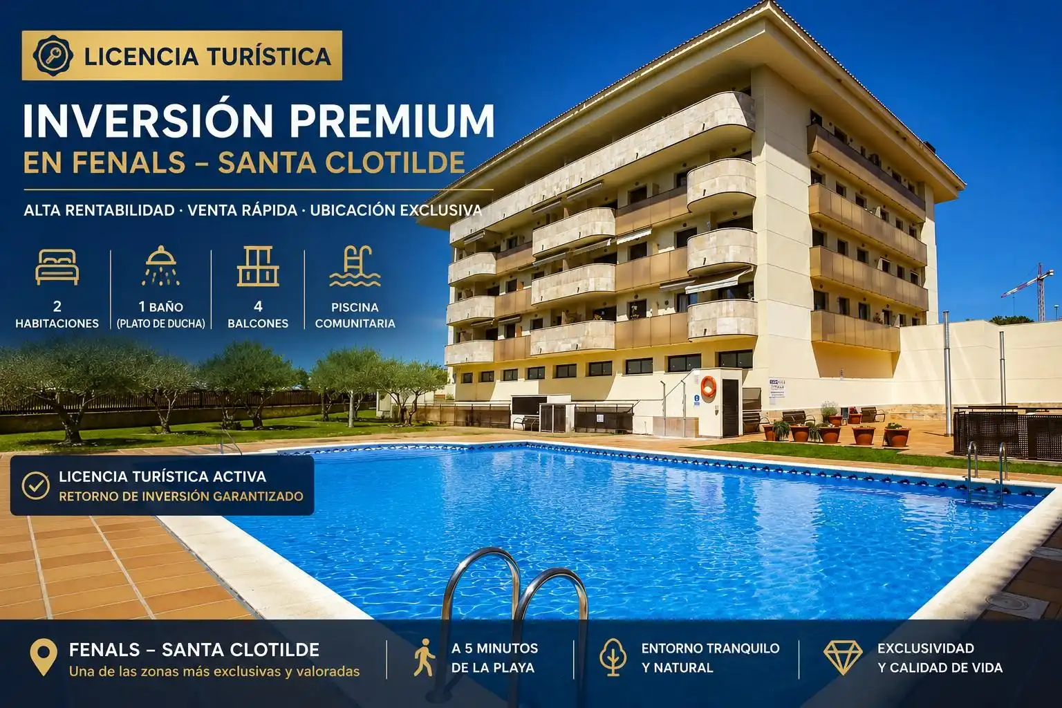 Piscina de Pis en venda en Lloret de Mar amb Calefacció, Jardí privat i Piscina