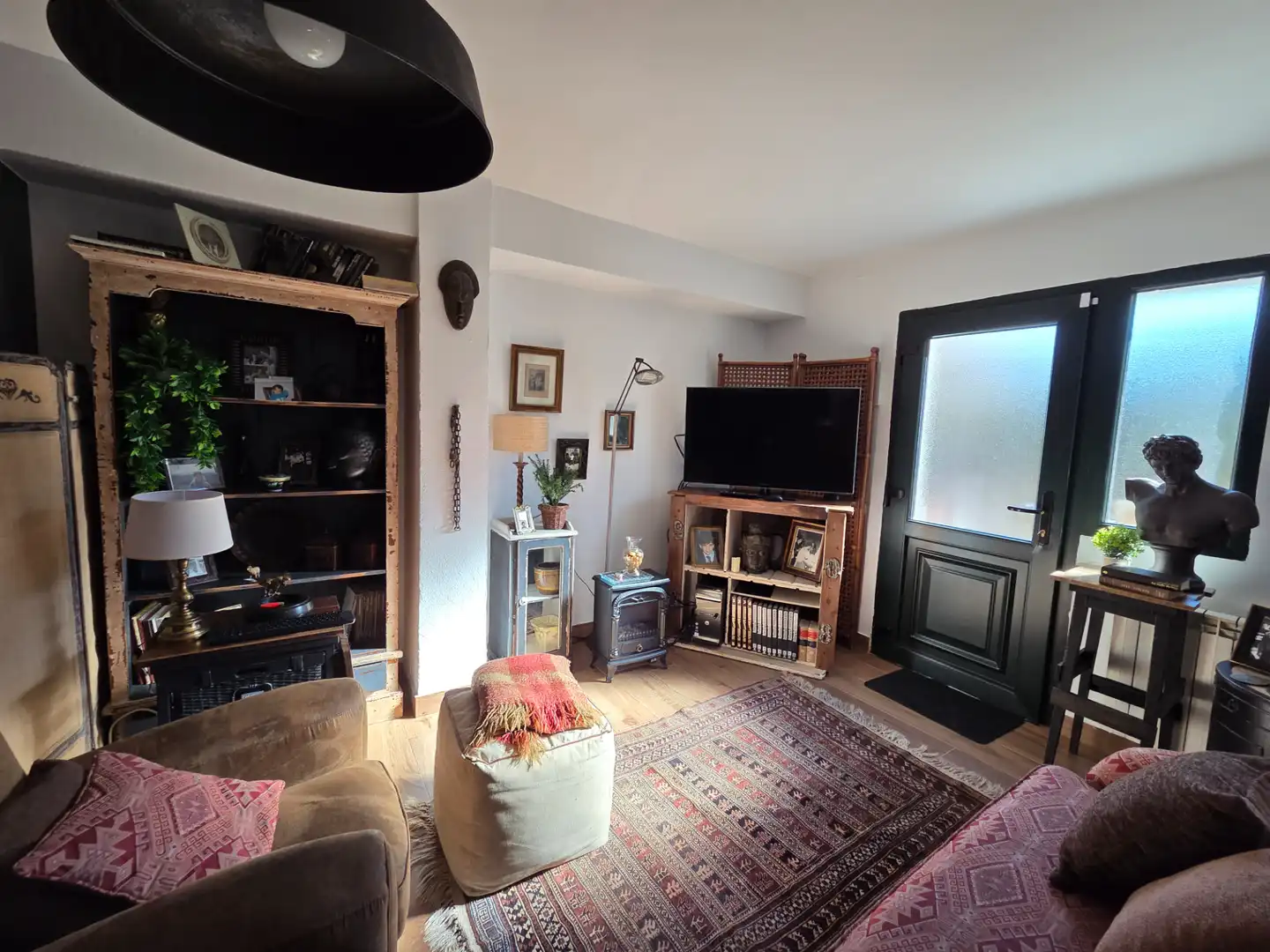 Sala de estar de Casa o chalet en venta en Santa María de la Alameda con Calefacción, Jardín privado y Amueblado