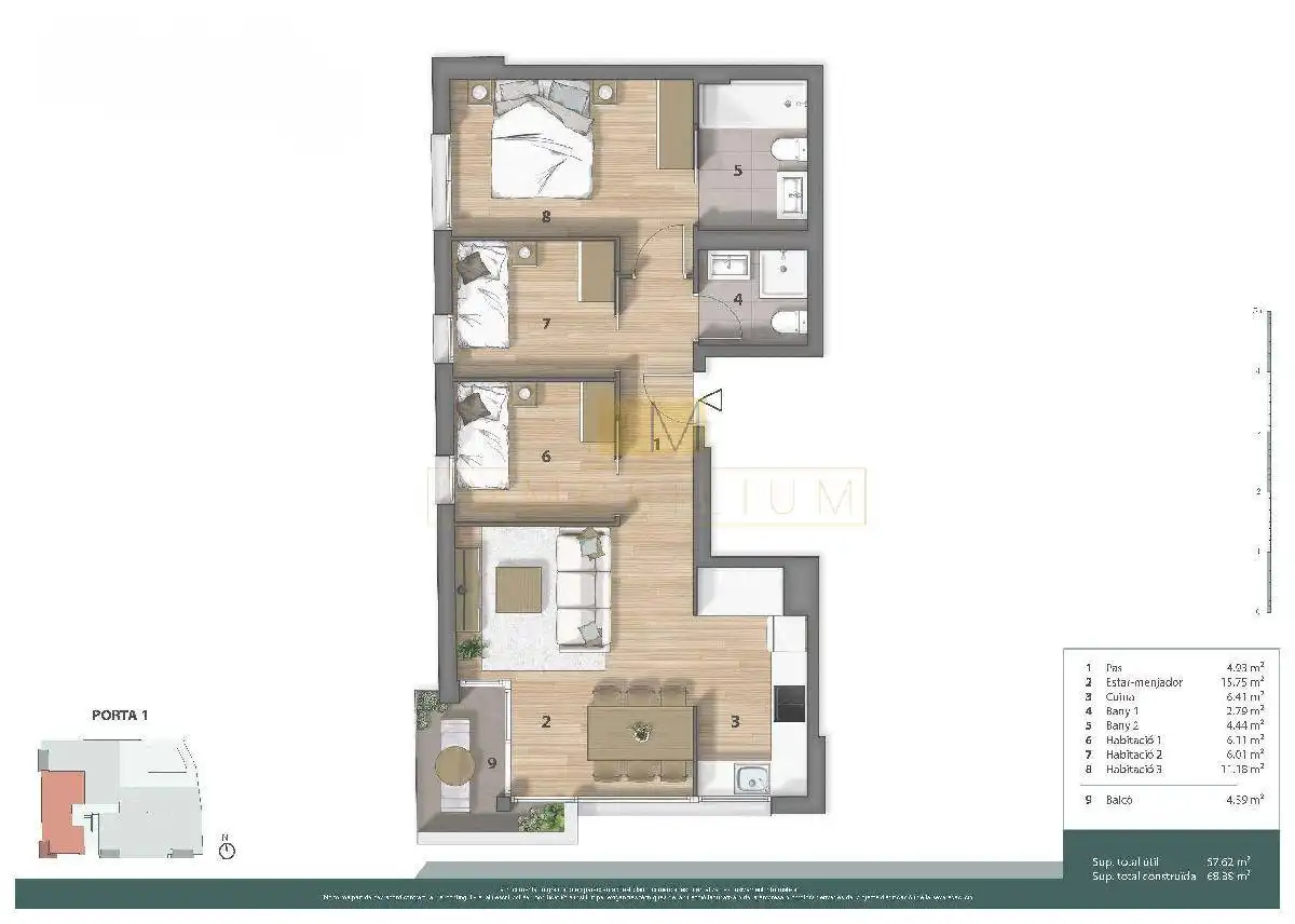 Flat with terrace for sale in Les Roquetes