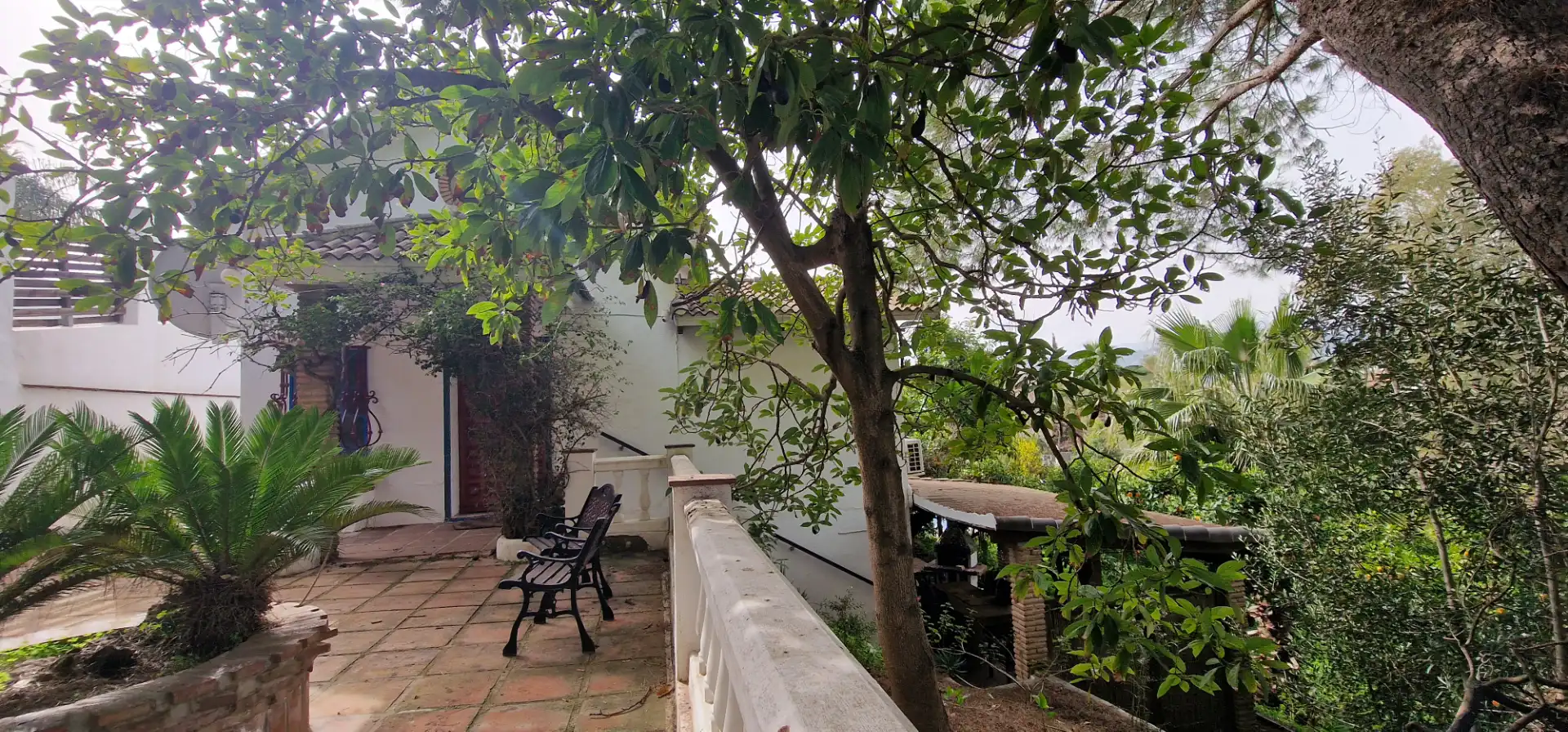 Terraza de Finca rústica en venta en Alhaurín El Grande con Aire acondicionado, Calefacción y Jardín privado
