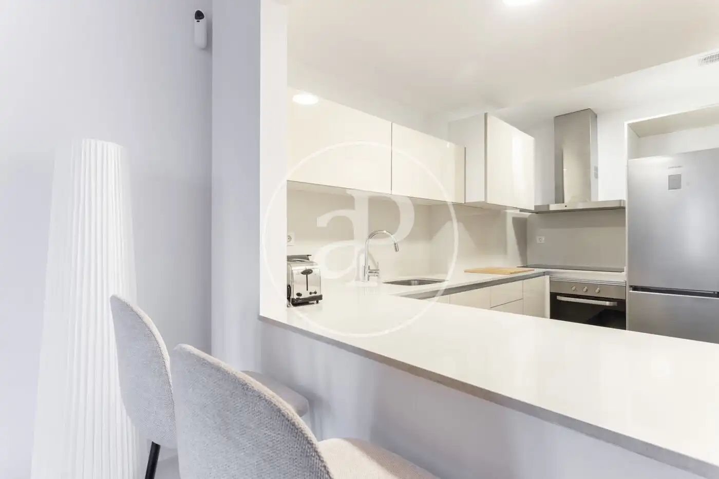 Küche von Wohnung zur Miete in Barcelona mit Klimaanlage, Heizung und Möbliert