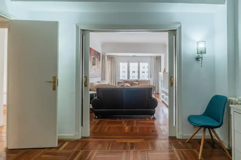 Wohnzimmer von Wohnung zum Verkauf in Madrid mit Heizung, Terrasse und Möbliert