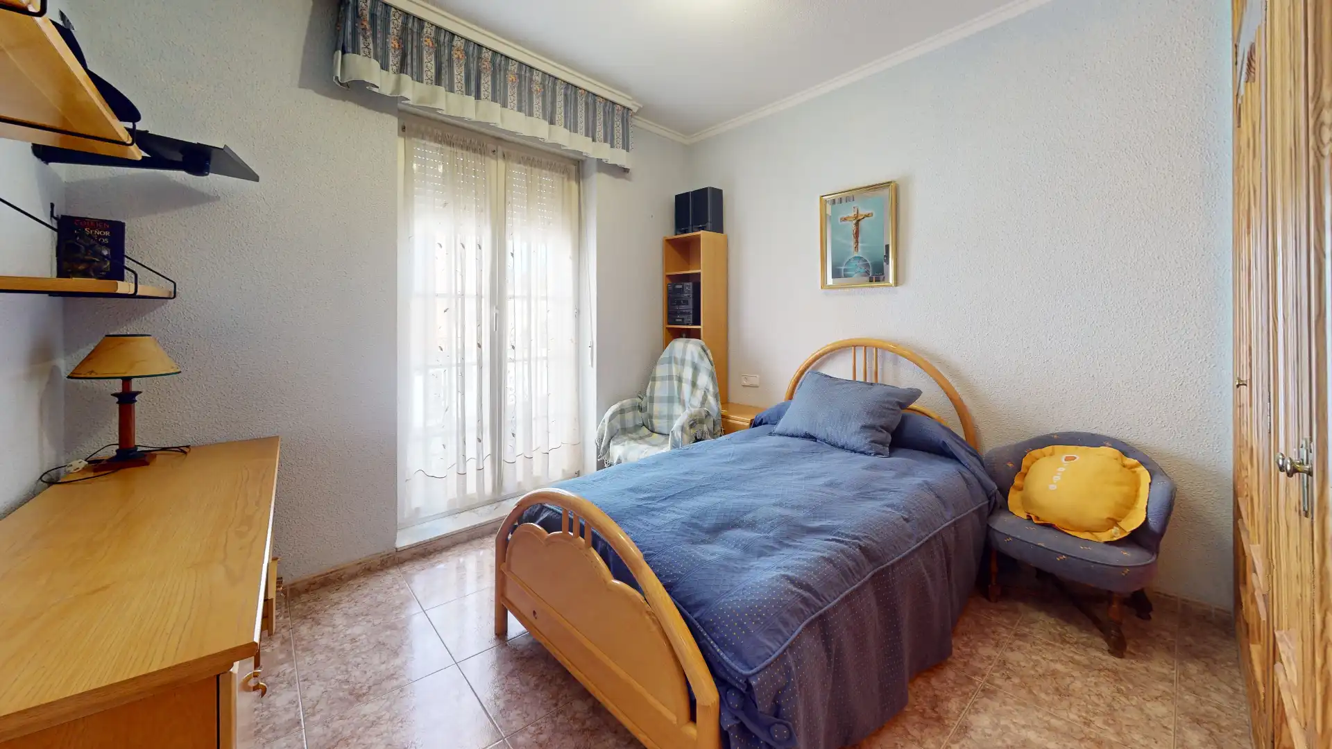 Schlafzimmer von Wohnung zum Verkauf in Sax mit Klimaanlage, Terrasse und Balkon