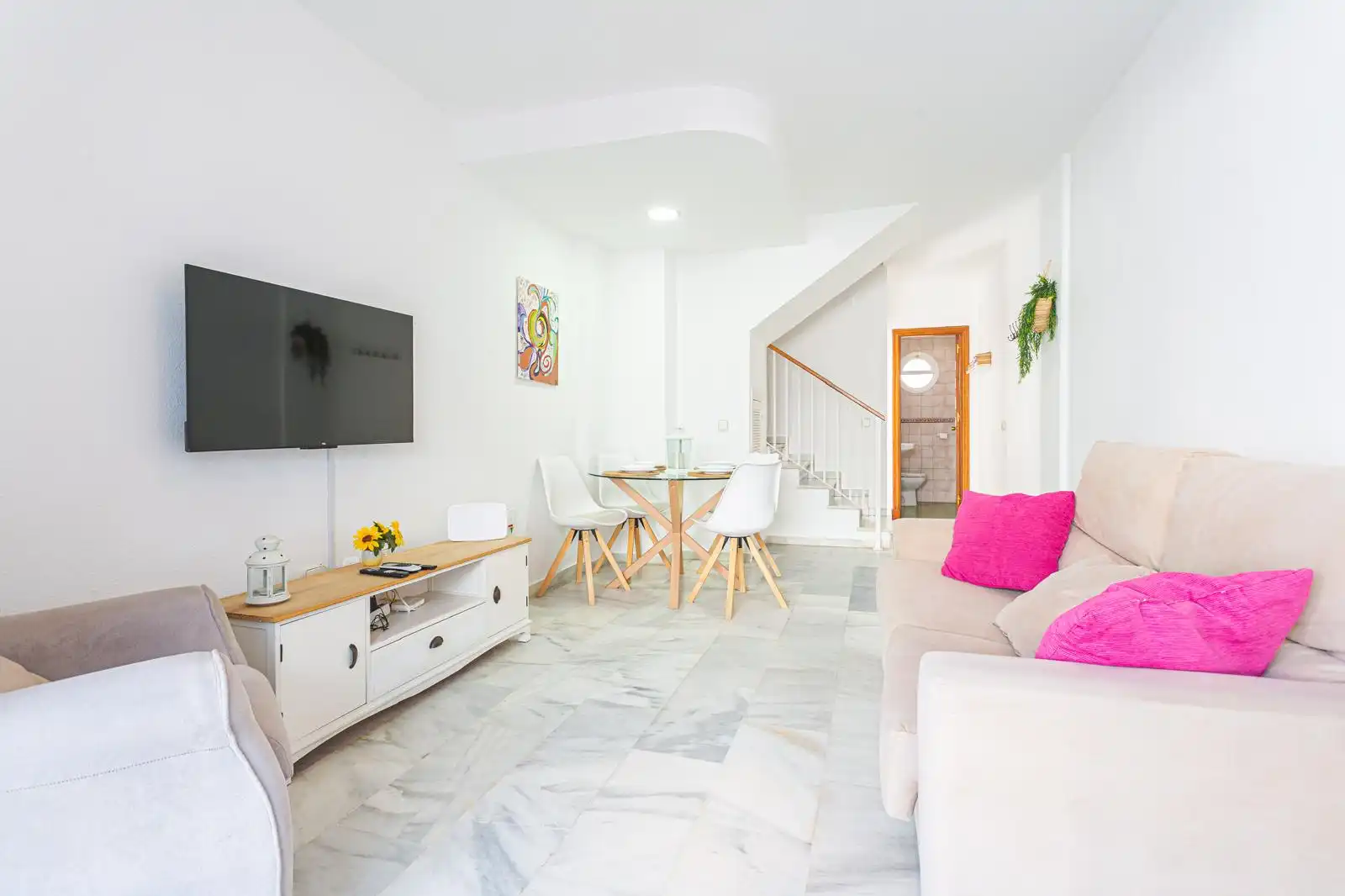 Sala de estar de Piso de alquiler en Sanlúcar de Barrameda con Aire acondicionado, Calefacción y Amueblado