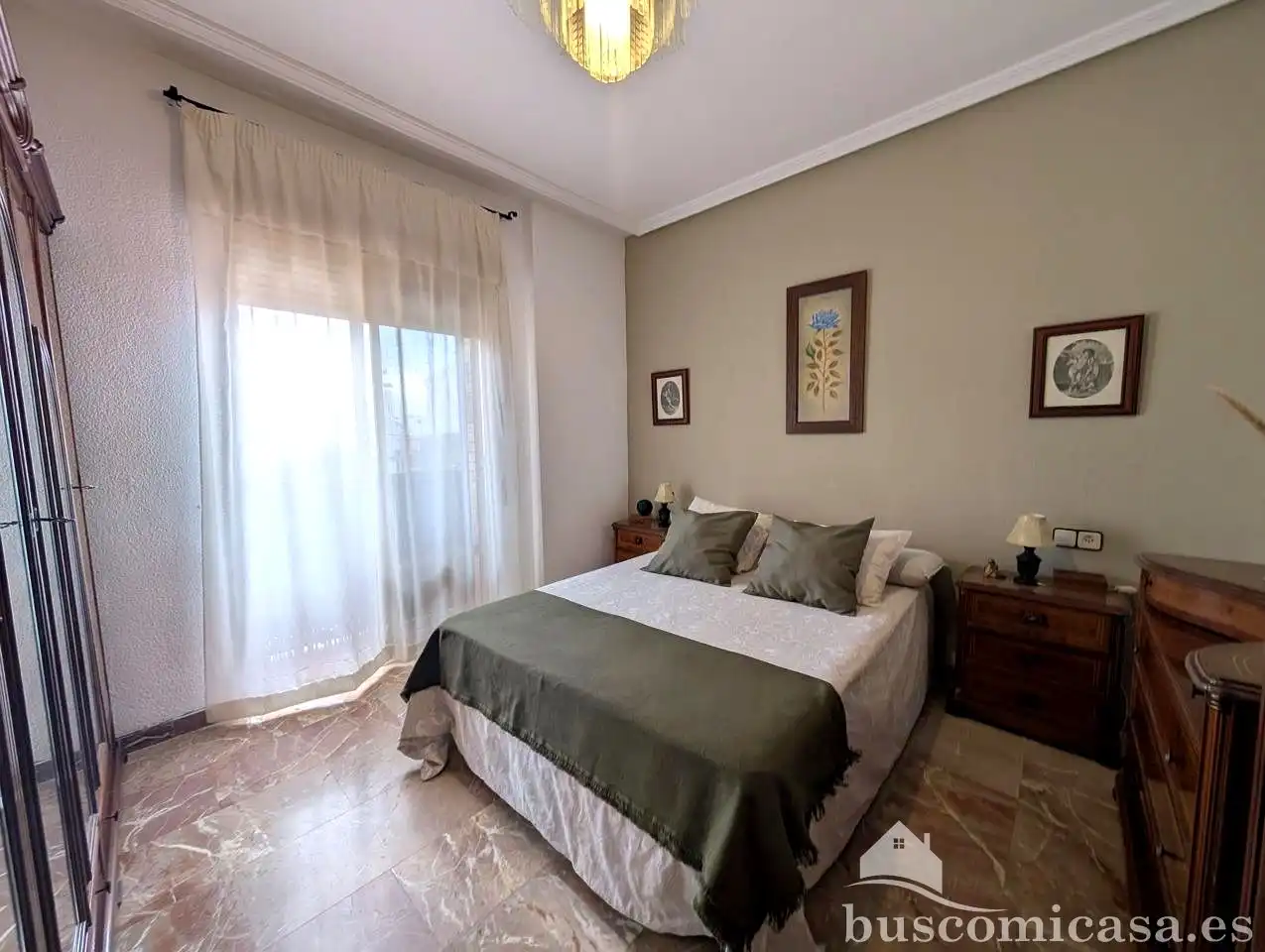 Schlafzimmer von Wohnung zur Miete in Linares mit Klimaanlage, Terrasse und Möbliert