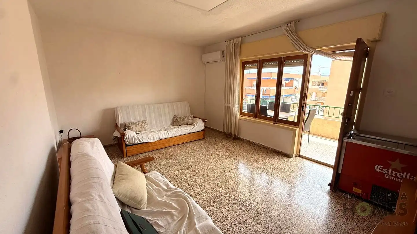 Sala de estar de Piso en venta en Cartagena con Aire acondicionado, Terraza y Amueblado