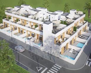 Exterior view of Single-family semi-detached for sale in  Murcia Capital  with Air Conditioner, Terrace and Swimming Pool