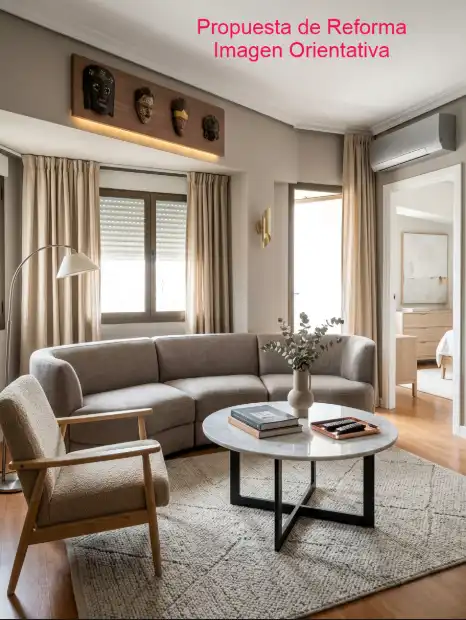 Sala de estar de Piso en venta en Almería con Aire acondicionado, Balcón y Alarma