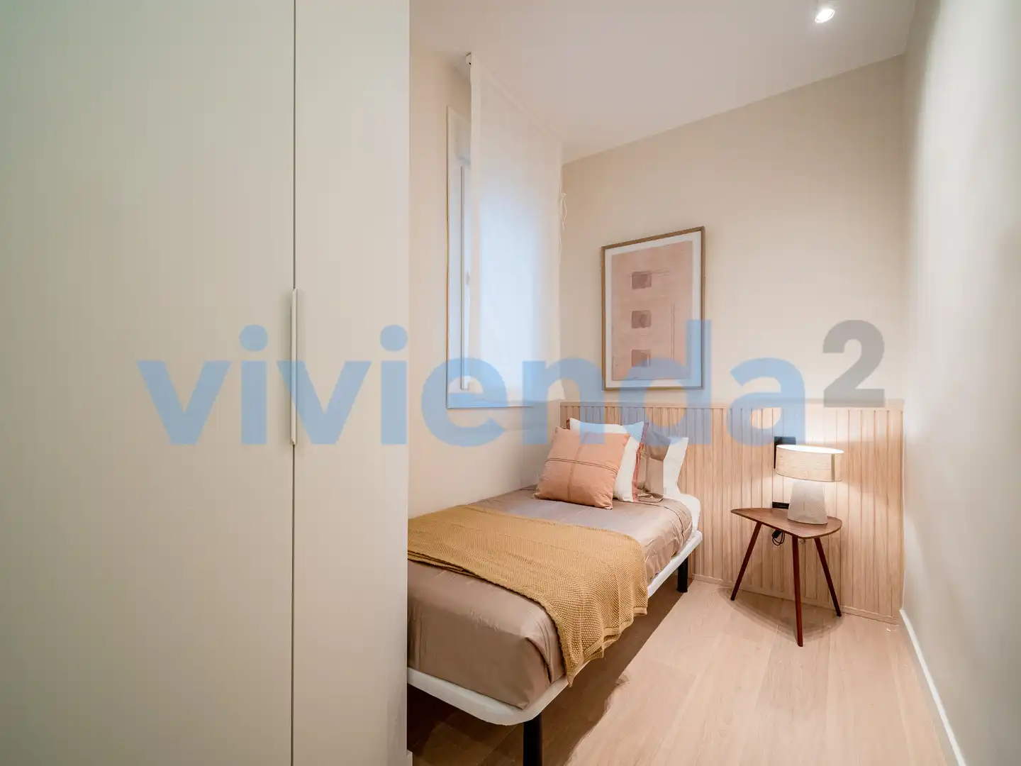 Schlafzimmer von Wohnung zur Miete in Madrid mit Klimaanlage, Heizung und Balkon