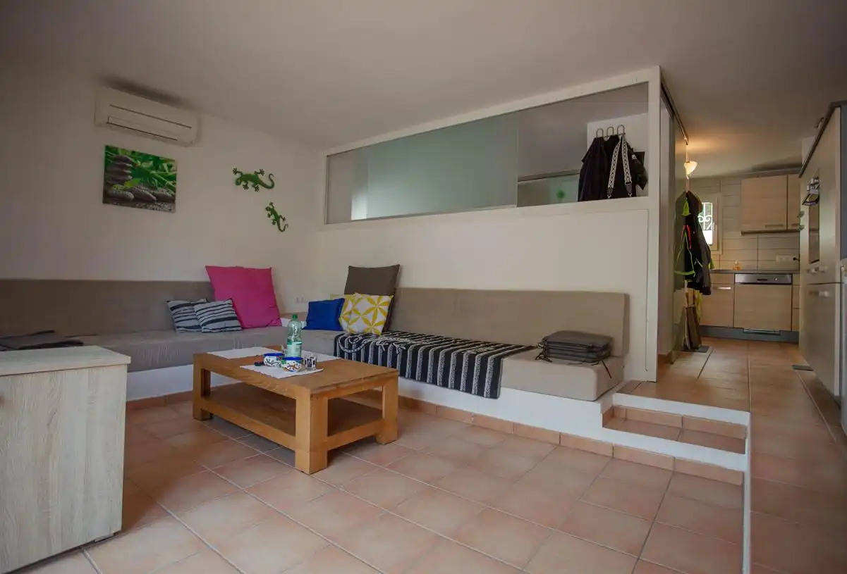 Sala de estar de Casa o chalet en venta en Sant Josep de sa Talaia con Aire acondicionado, Calefacción y Jardín privado