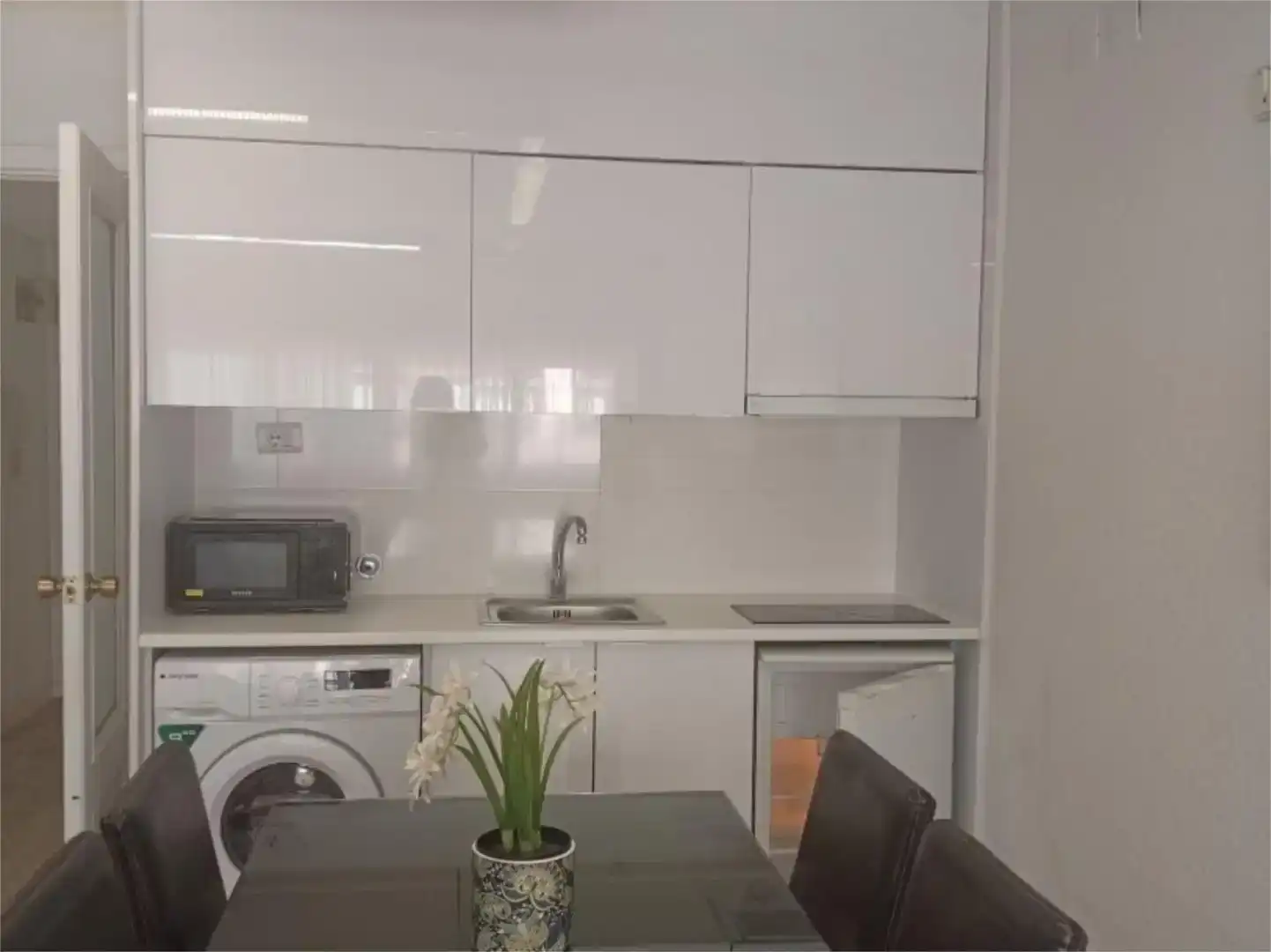 Küche von Loft zur Miete in Valencia mit Klimaanlage, Parkett und Möbliert