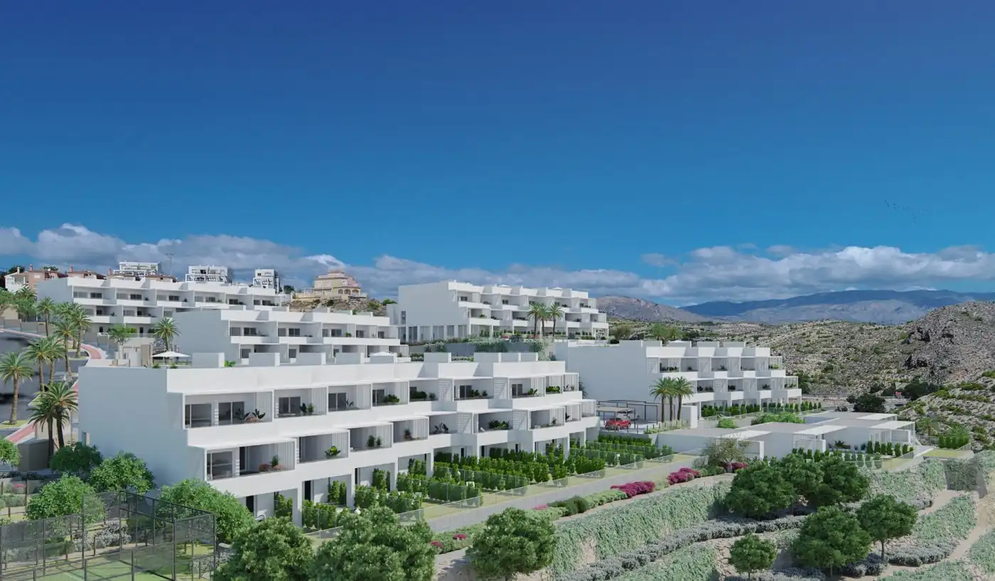 Vista exterior de Apartamento en venta en Villajoyosa / La Vila Joiosa con Aire acondicionado, Jardín privado y Terraza