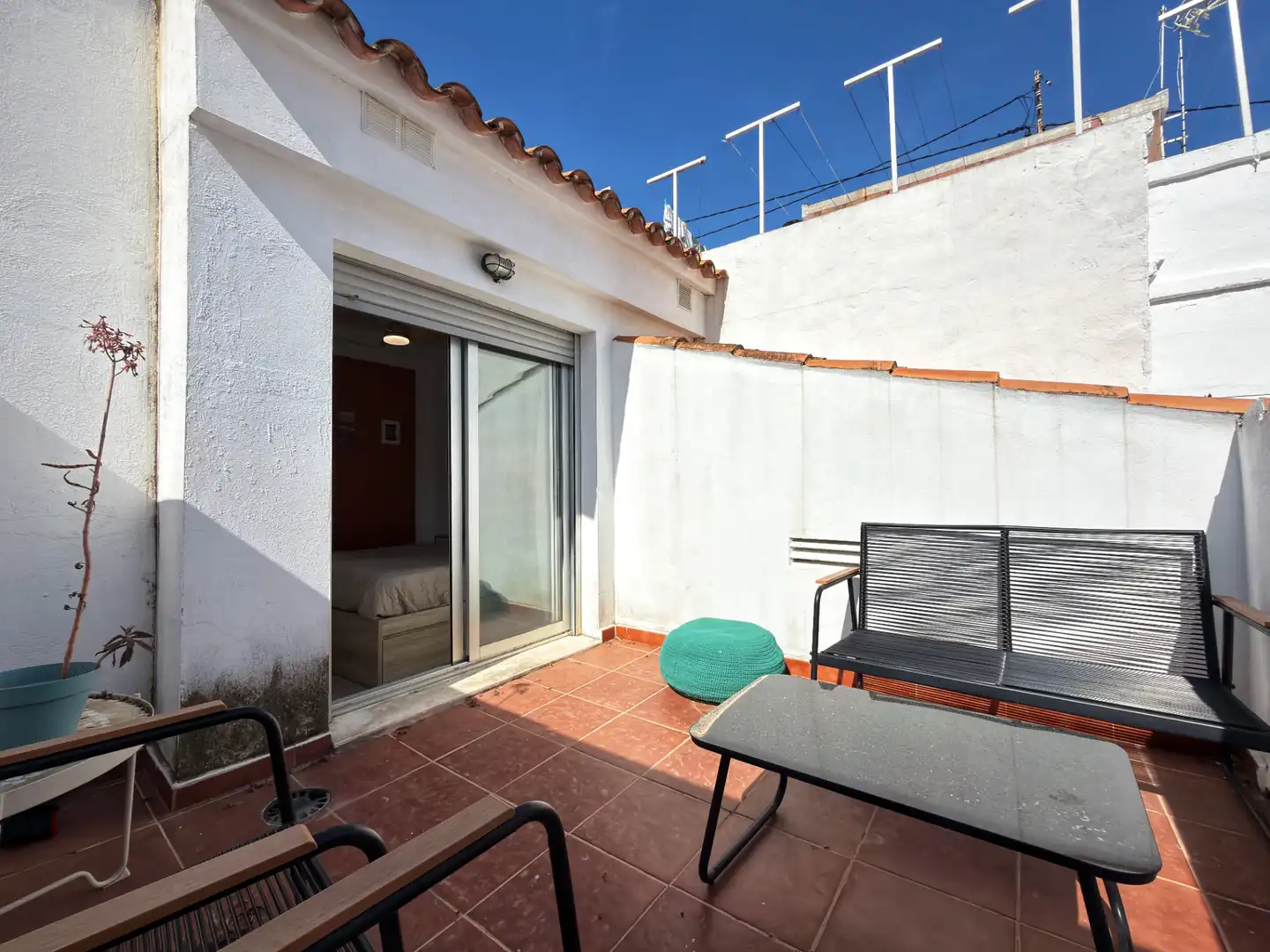 Terrasse von Dachboden zum Verkauf in Castellón de la Plana / Castelló de la Plana mit Terrasse, Möbliert und Ofen
