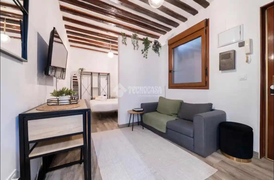 Sala de estar de Estudio en venta en Madrid