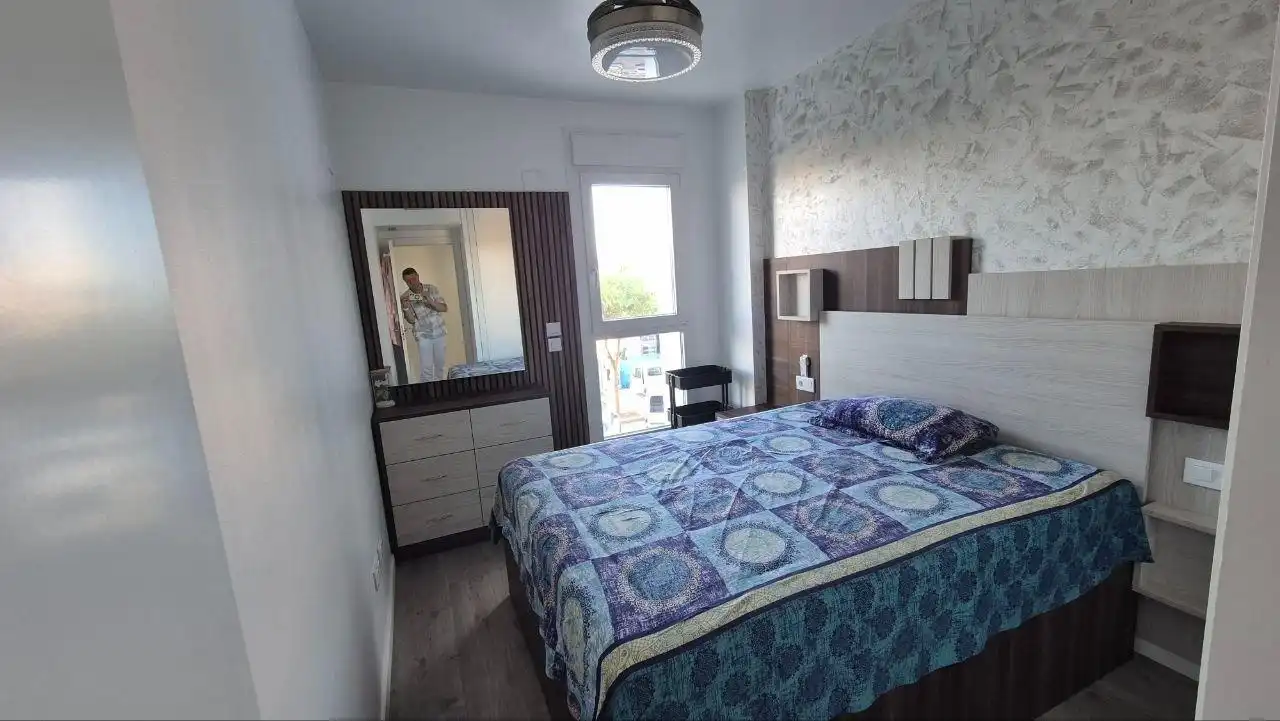 Schlafzimmer von Wohnung zur Miete in Valencia mit Terrasse, Möbliert und Gemeinschaftspool