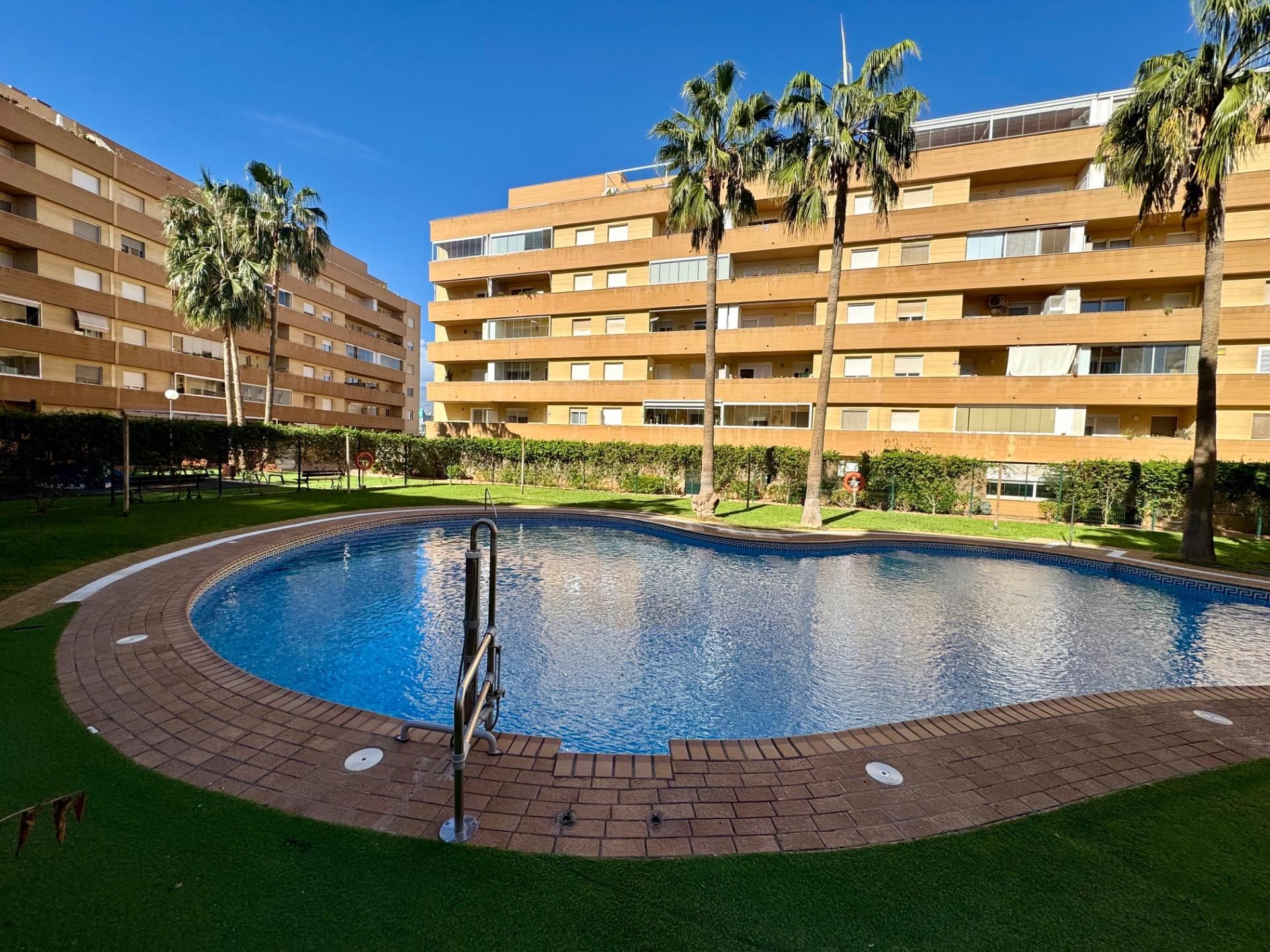 Swimming pool of Flat for sale in Roquetas de Mar  with Air Conditioner, Private garden and Terrace
