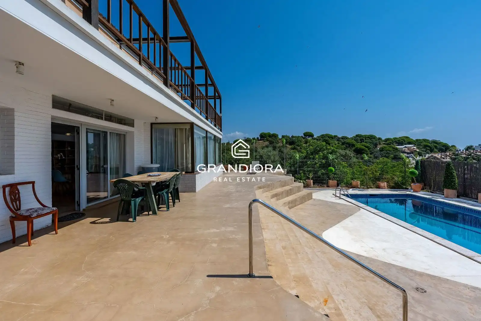 Terrassa de Casa o xalet de lloguer en Caldes d'Estrac amb Piscina i Moblat