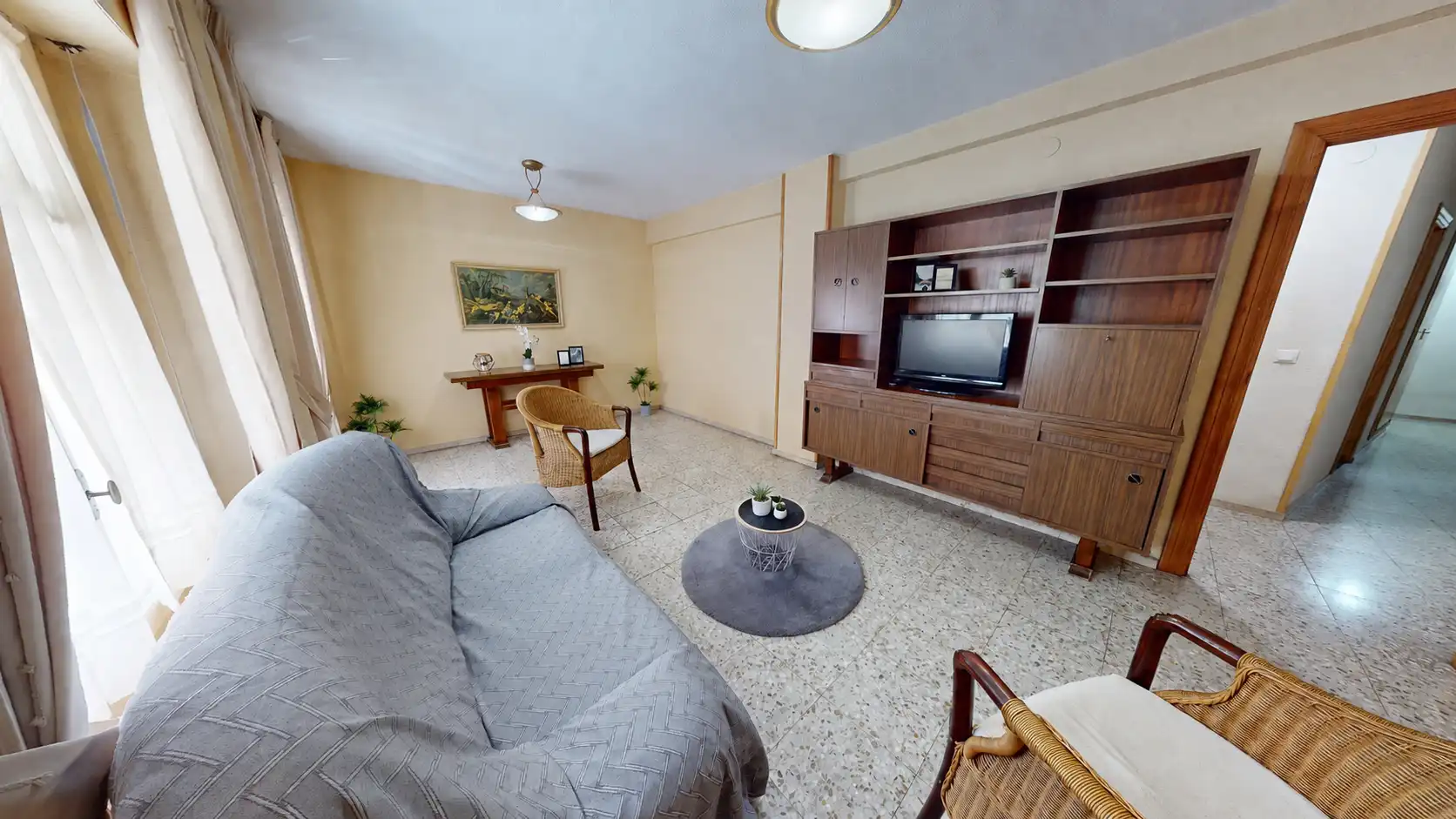 Living room of Flat for sale in Alicante / Alacant  with Air Conditioner and Furnished