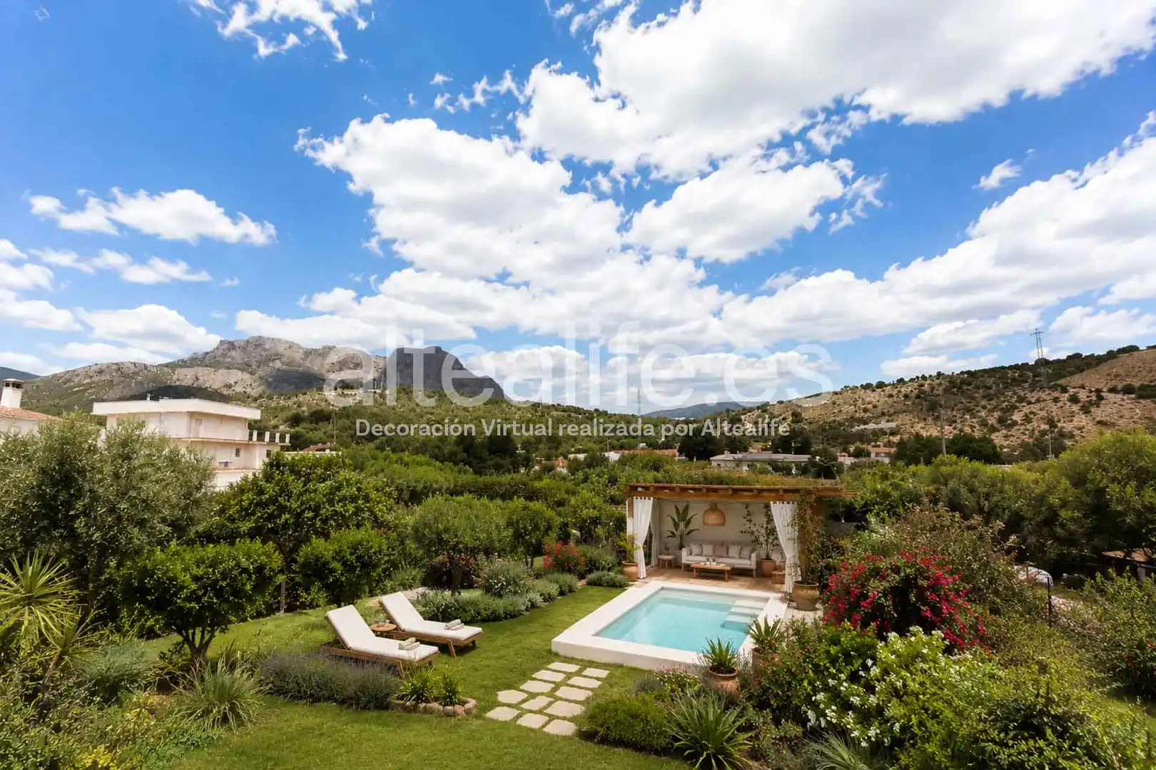 Jardín de Casa o chalet en venta en La Nucia con Aire acondicionado, Jardín privado y Terraza