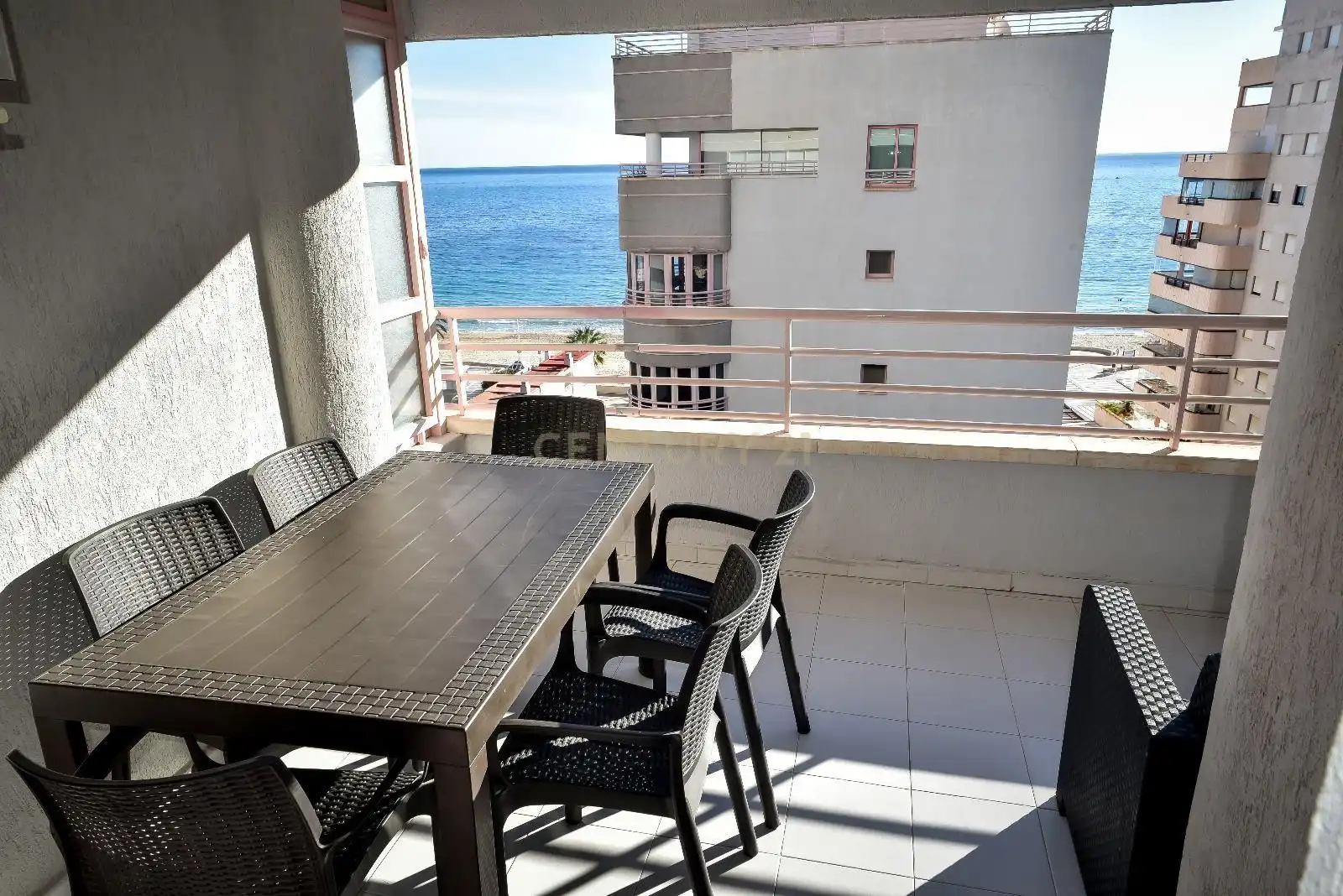 Terrassa de Apartament de lloguer en Calpe / Calp amb Aire condicionat, Forn i Rentadora