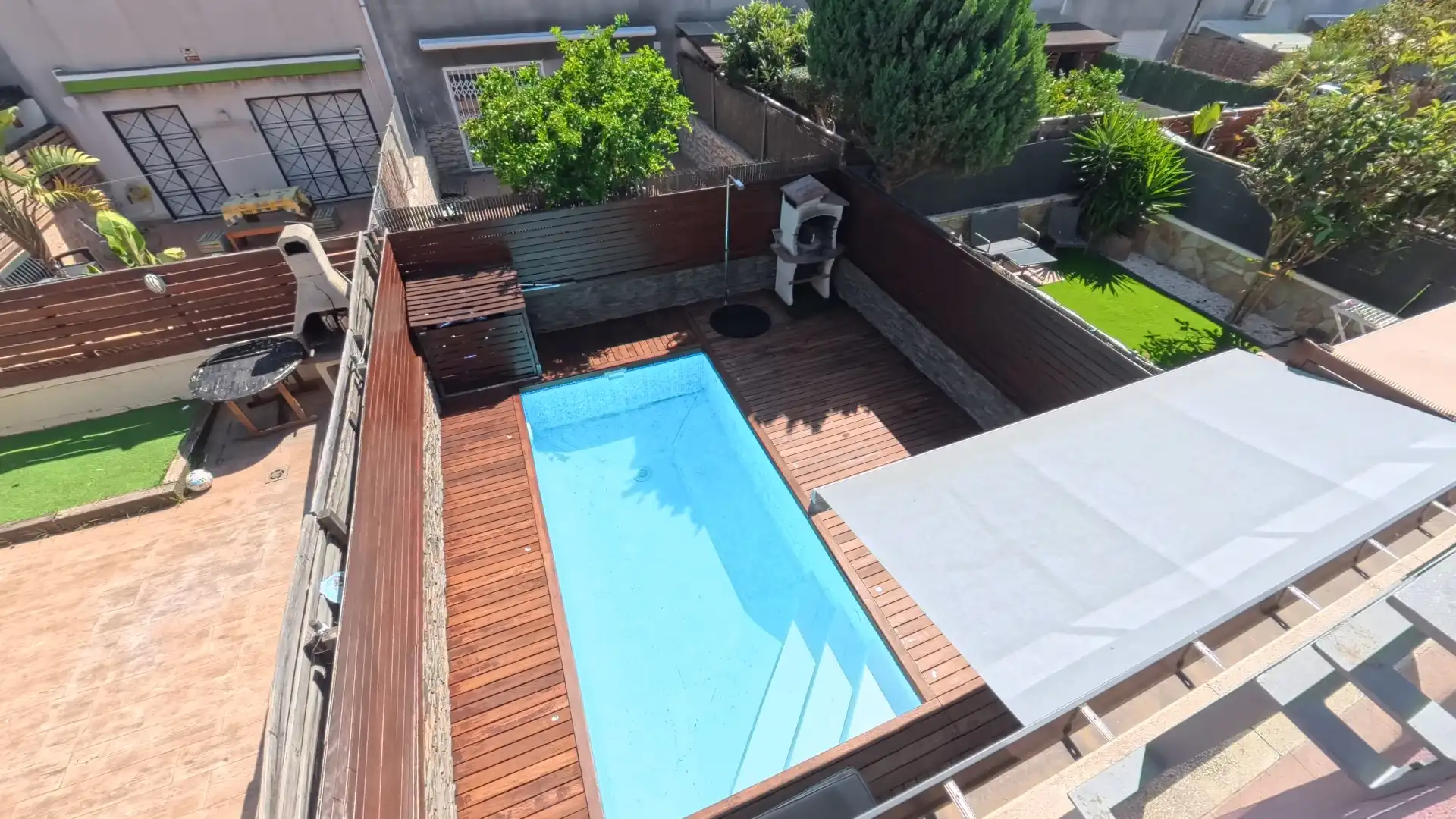 Swimming pool of Detached homes for sale in Cubelles  with Air Conditioner, Heating and Private garden
