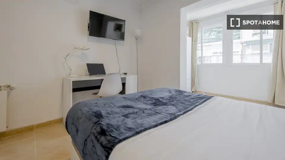 Bedroom of Flat for rent in Madrid  with Air Conditioner, Heating and Furnished