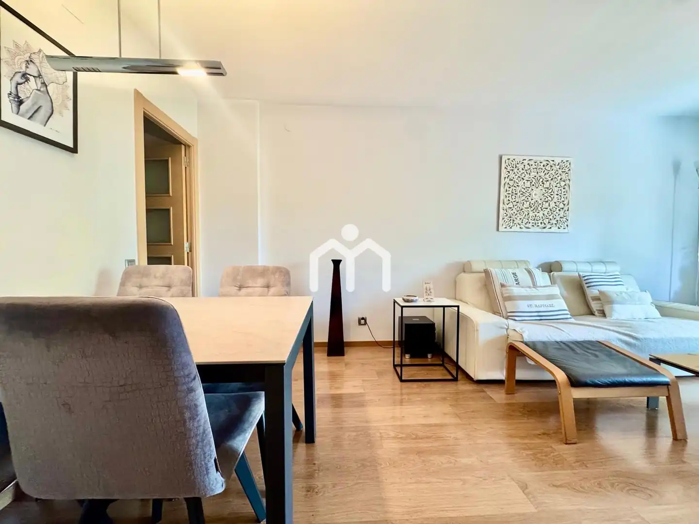 Sala de estar de Piso en venta en Badalona con Aire acondicionado, Calefacción y Parquet