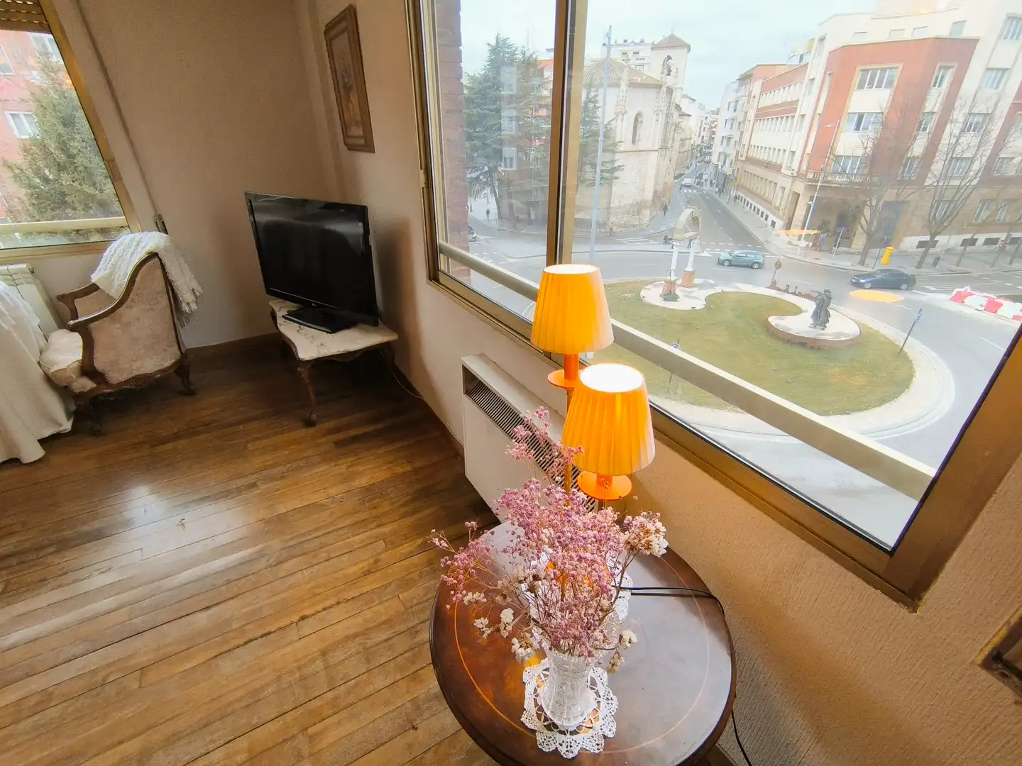 Sala de estar de Piso en venta en Palencia con Calefacción, Parquet y Terraza