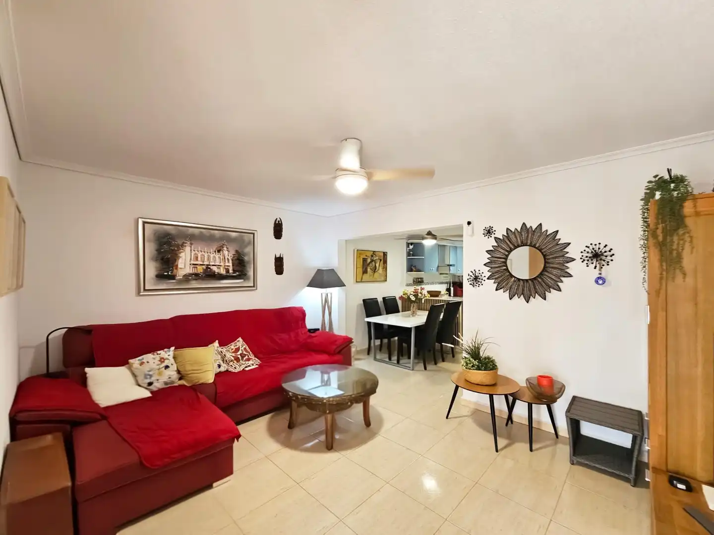 Sala d'estar de Apartament en venda en Santa Pola amb Aire condicionat, Calefacció i Moblat