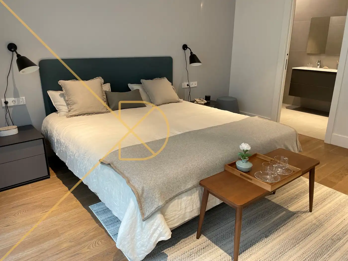 Schlafzimmer von Wohnung zum Verkauf in Barcelona mit Klimaanlage, Heizung und Parkett
