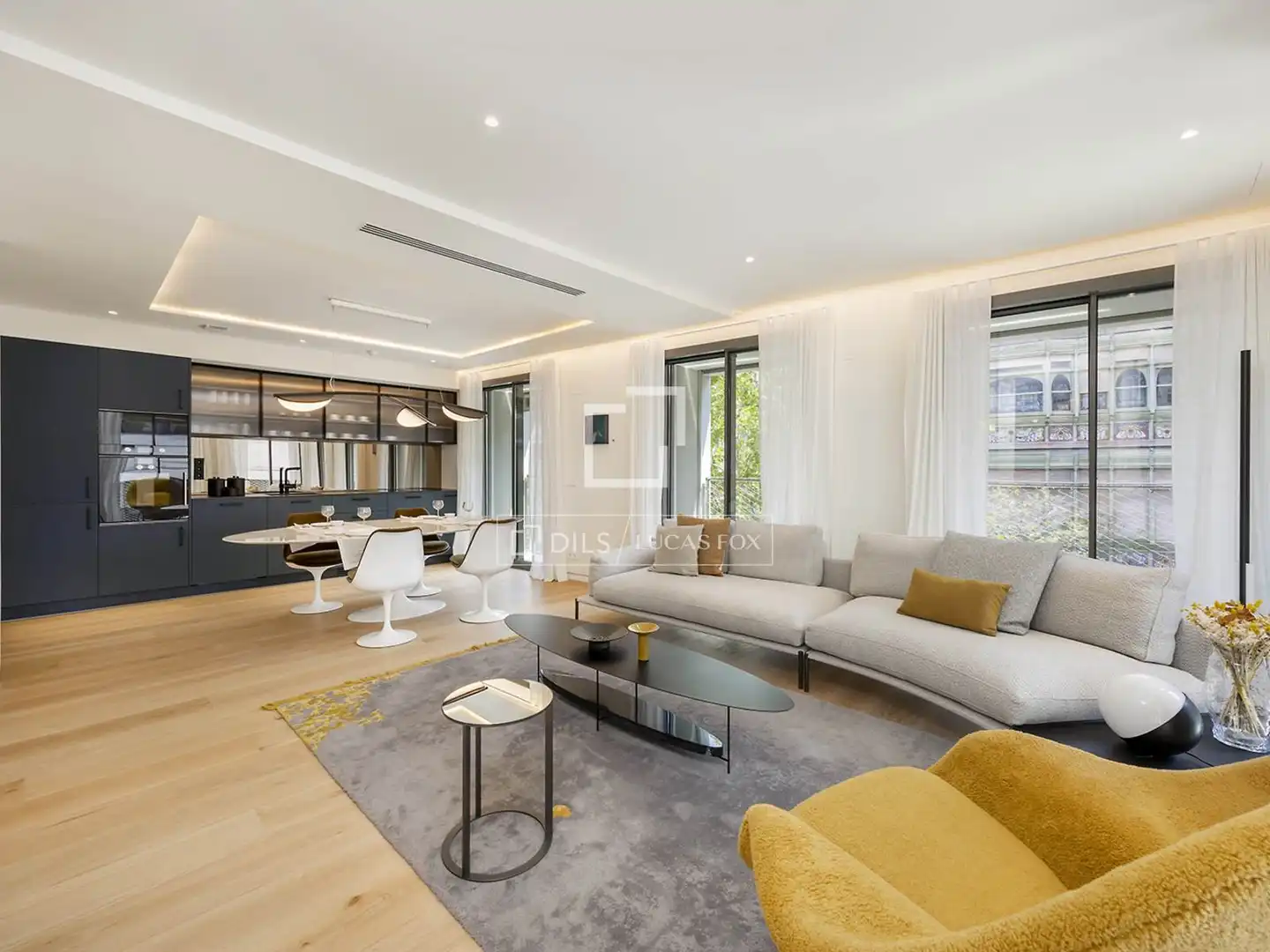 Living room of Flat for sale in Barcelona  with Air Conditioner, Terrace and Swimming Pool