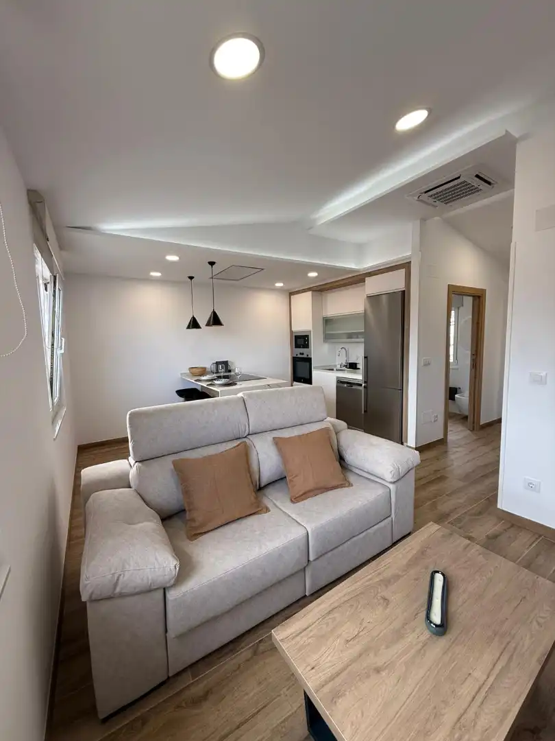 Living room of Flat for rent in Camariñas  with Heating, Parquet flooring and Furnished