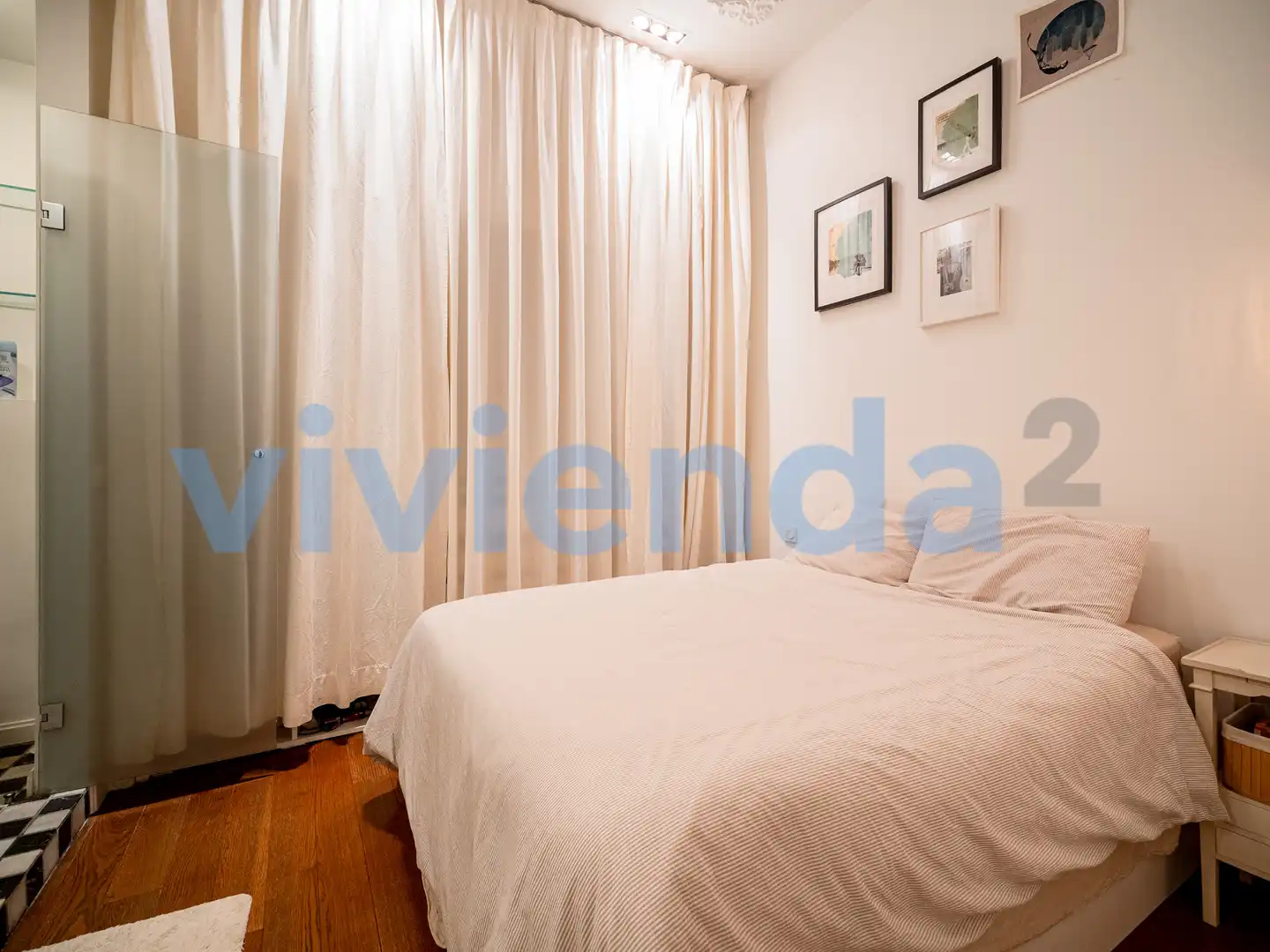 Bedroom of Flat for rent in Madrid  with Air Conditioner, Heating and Balcony