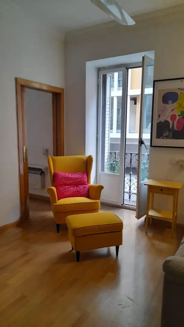 Wohnzimmer von Wohnung zur Miete in Madrid mit Klimaanlage, Heizung und Möbliert