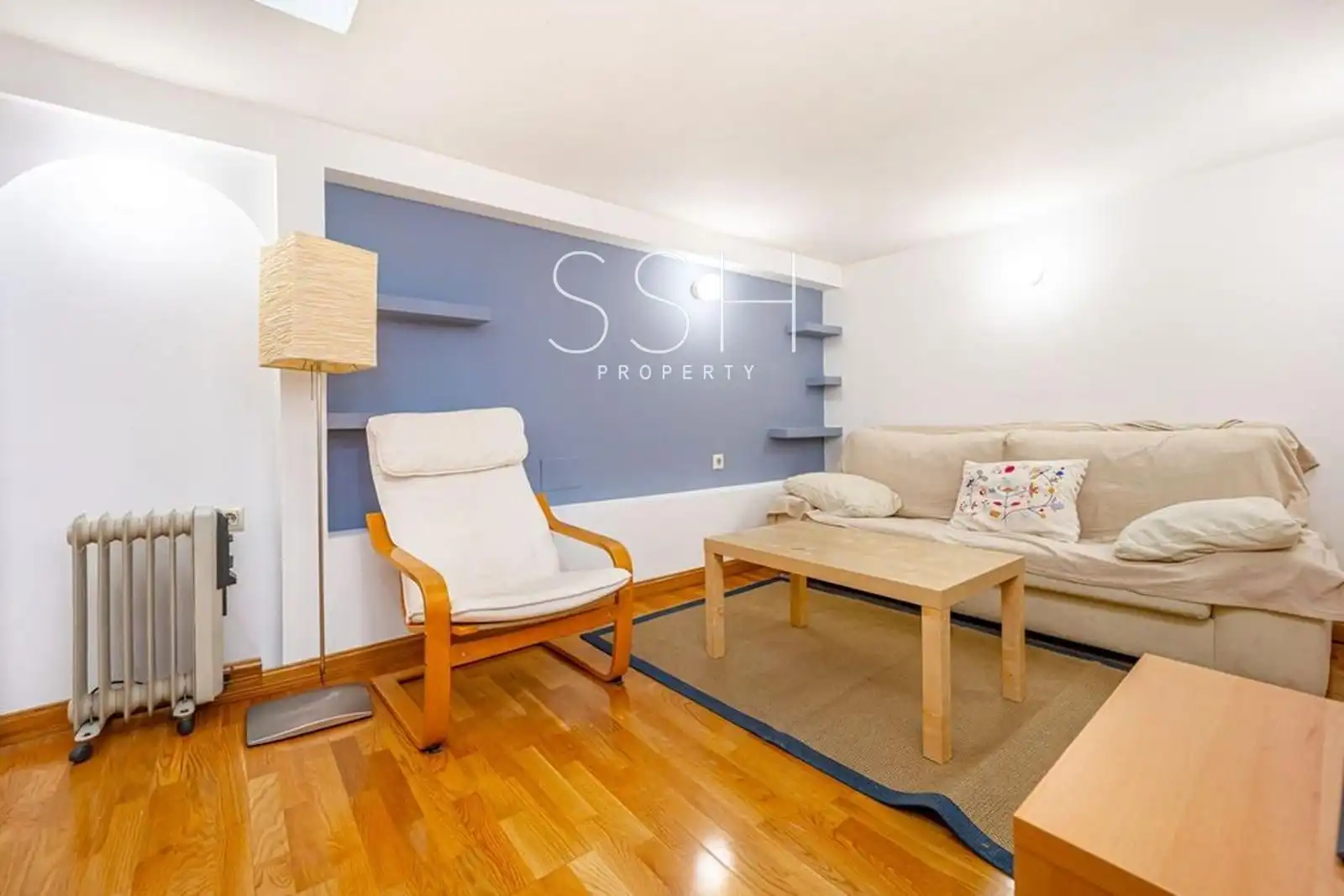 Wohnzimmer von Wohnung zur Miete in Madrid mit Heizung und Möbliert
