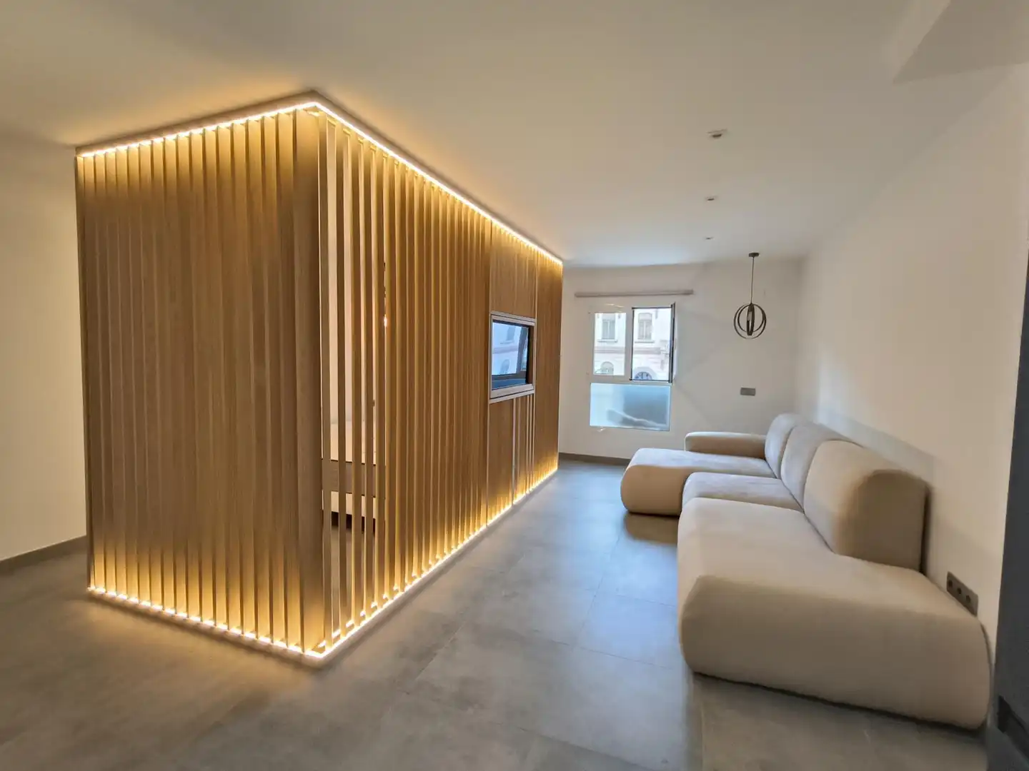 Wohnzimmer von Wohnung zur Miete in Castellón de la Plana / Castelló de la Plana mit Klimaanlage und Heizung