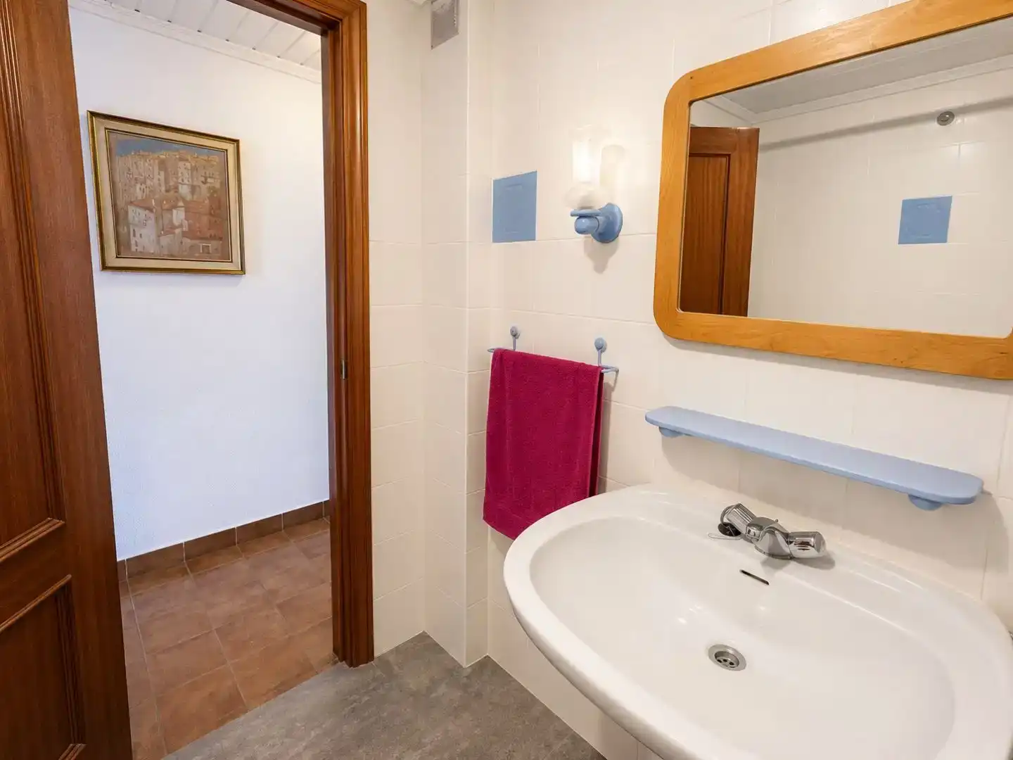 Badezimmer von Wohnung zur Miete in Cullera mit Klimaanlage, Schwimmbad und Balkon
