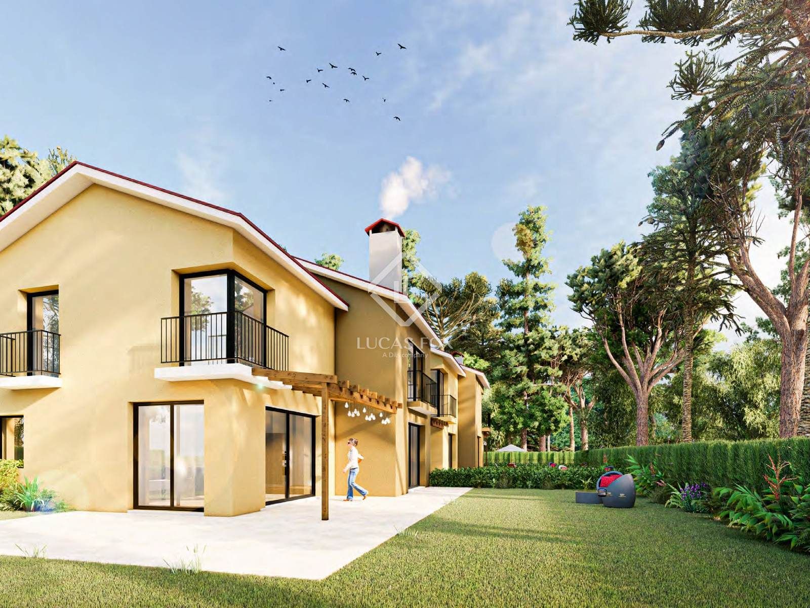 Exterior view of House or chalet for sale in Castelldefels  with Air Conditioner, Heating and Private garden
