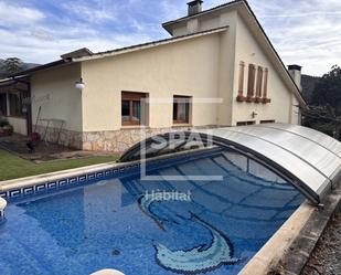 Swimming pool of Single-family semi-detached for sale in Aiguafreda  with Heating, Parquet flooring and Terrace