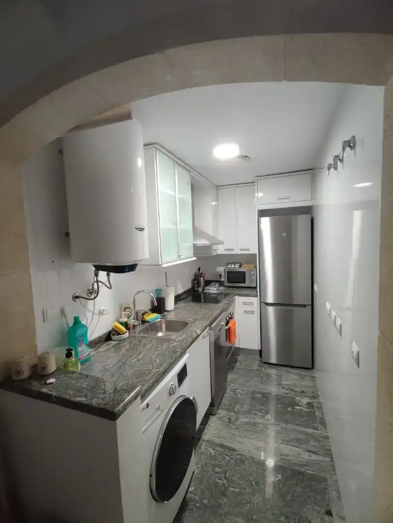 Küche von Wohnung zur Miete in Jávea / Xàbia mit Klimaanlage, Abstellraum und Möbliert
