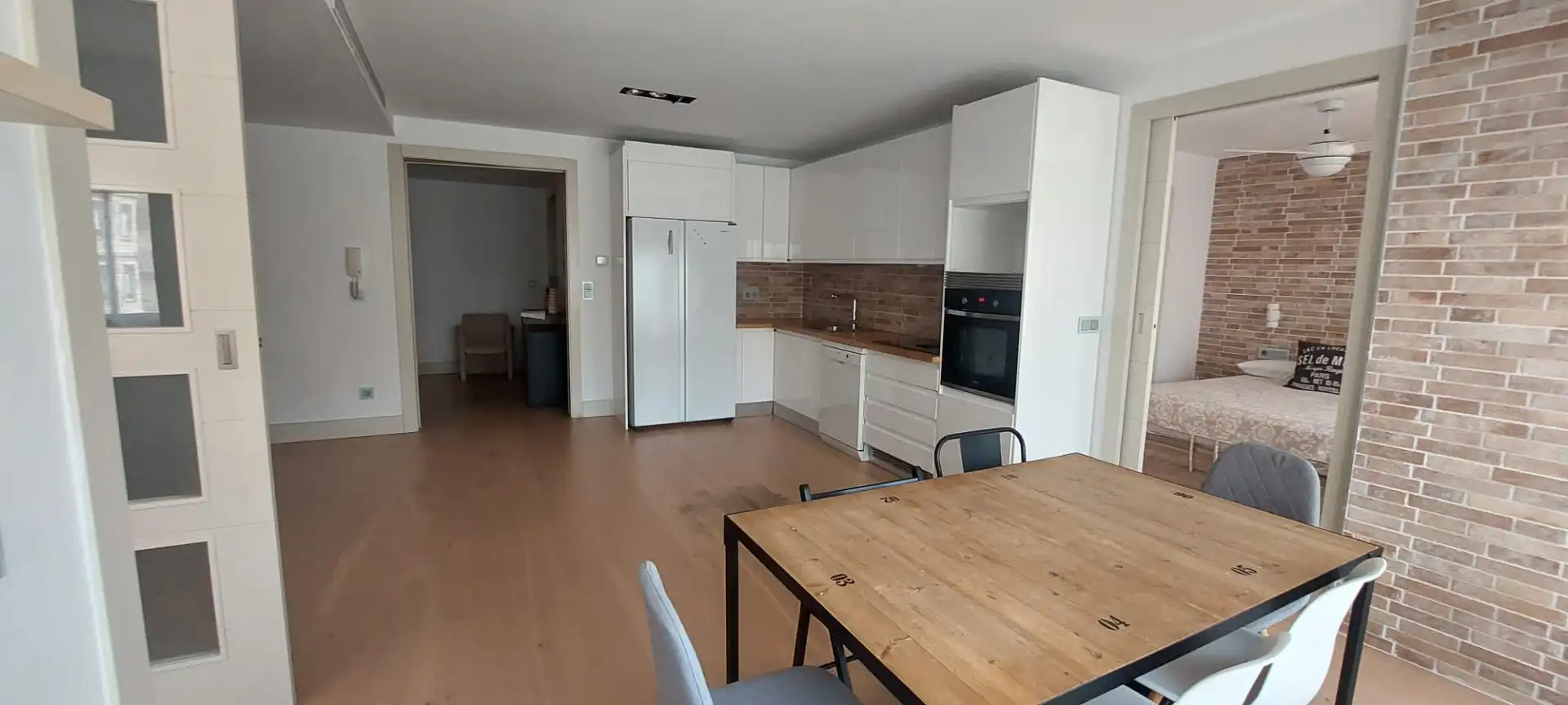 Cuina de Apartament de lloguer en Murcia amb Aire condicionat, Calefacció i Moblat