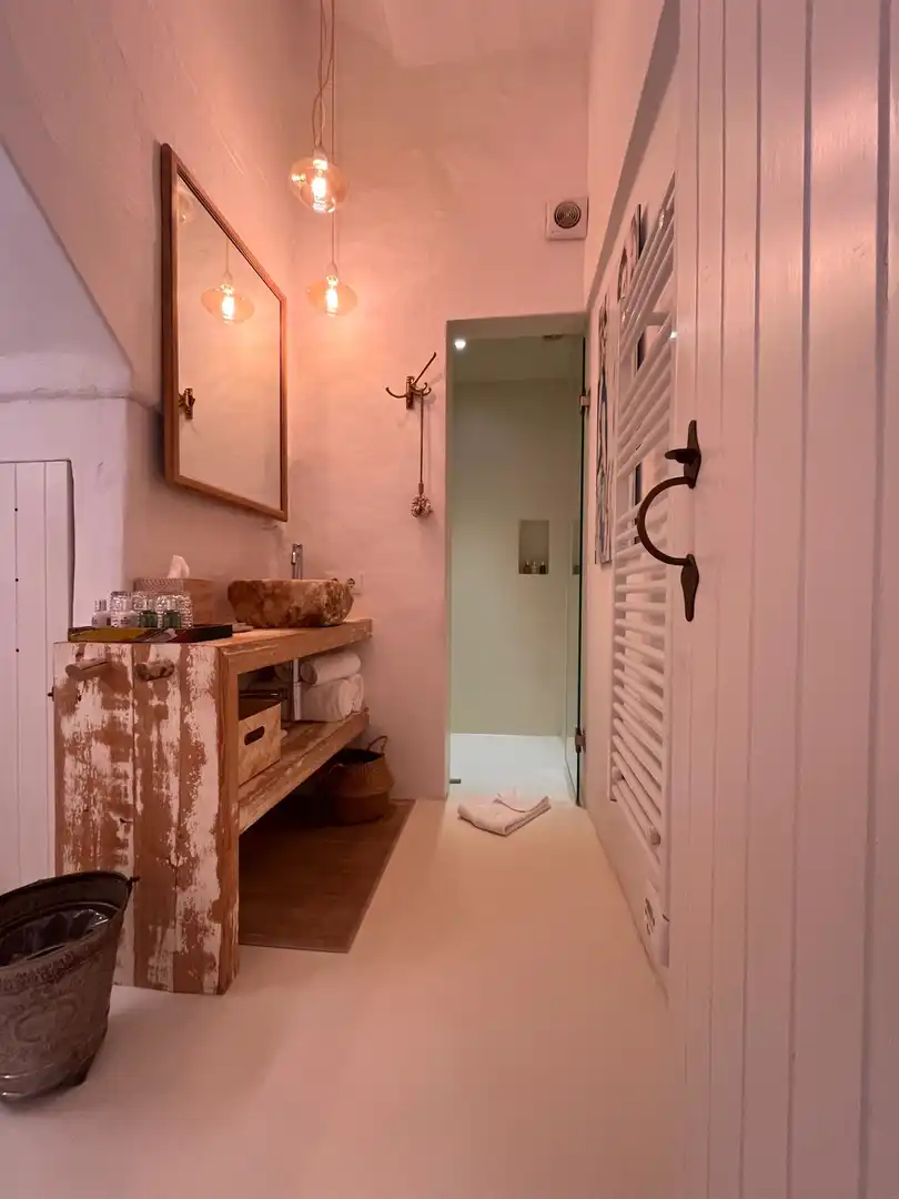 Badezimmer von Country house zum Verkauf in Es Migjorn Gran mit Klimaanlage, Heizung und Privatgarten