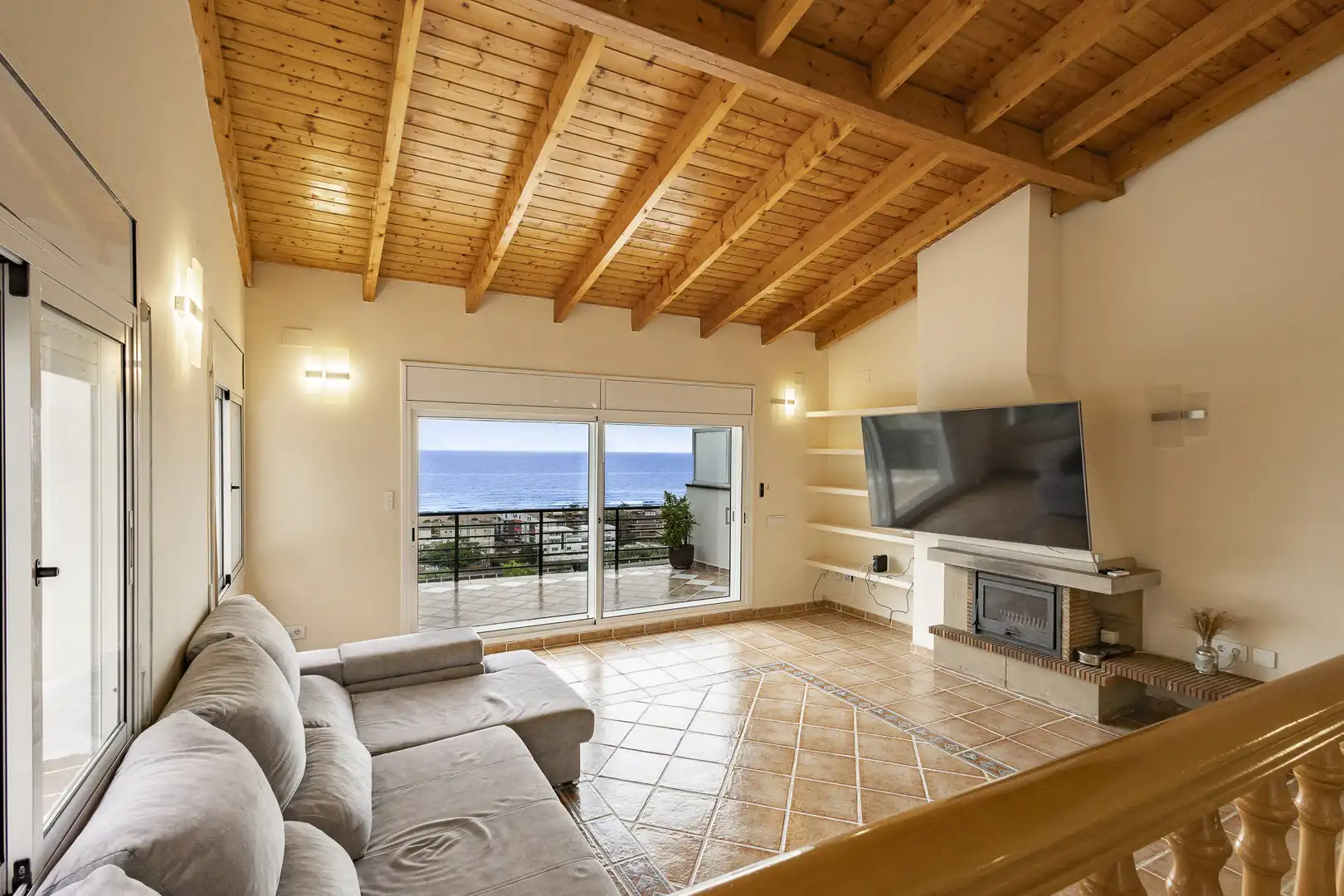 Wohnzimmer von Haus oder Chalet zur Miete in Sitges mit Klimaanlage, Heizung und Privatgarten