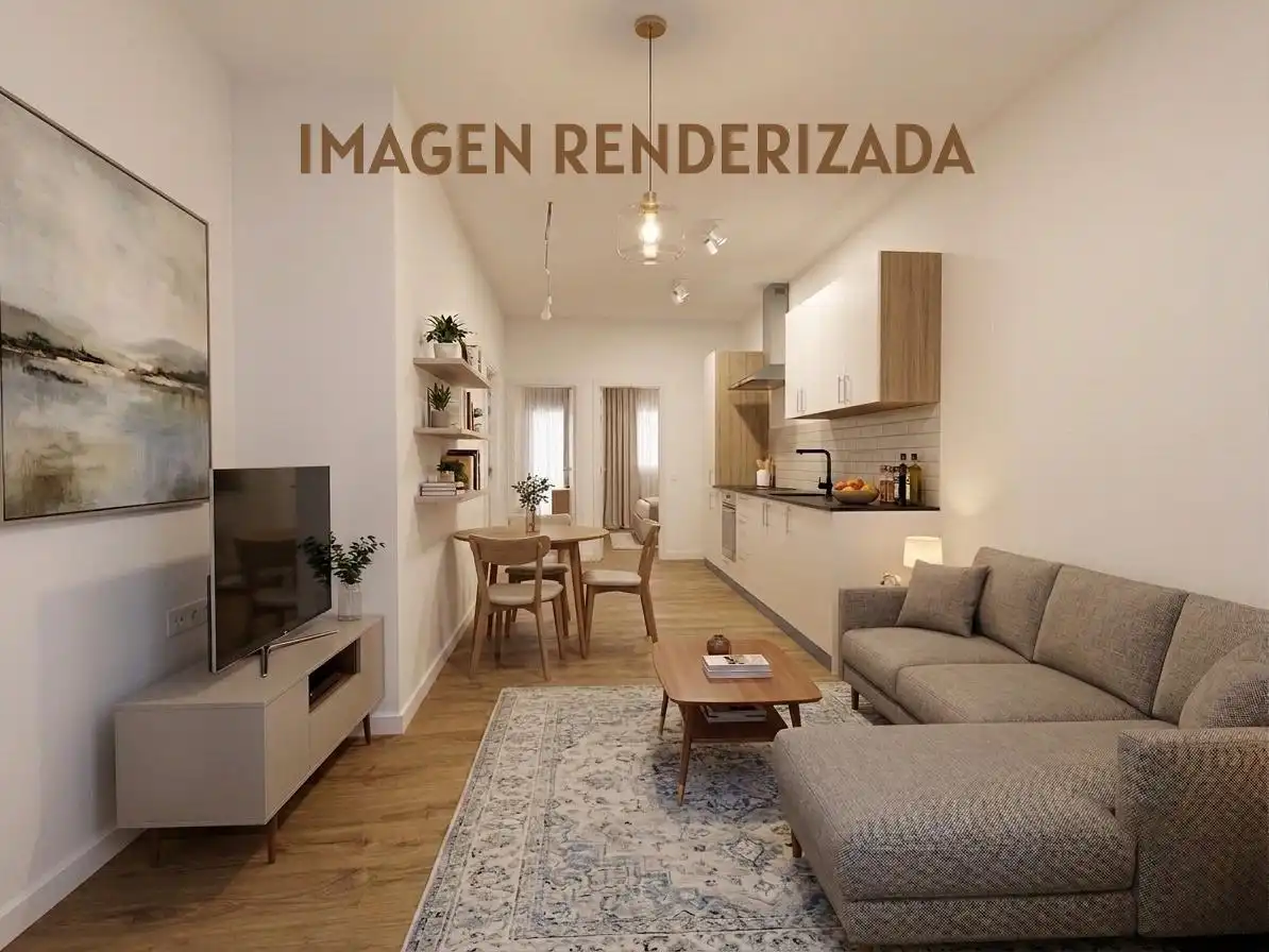 Sala d'estar de Pis en venda en L'Hospitalet de Llobregat amb Parquet