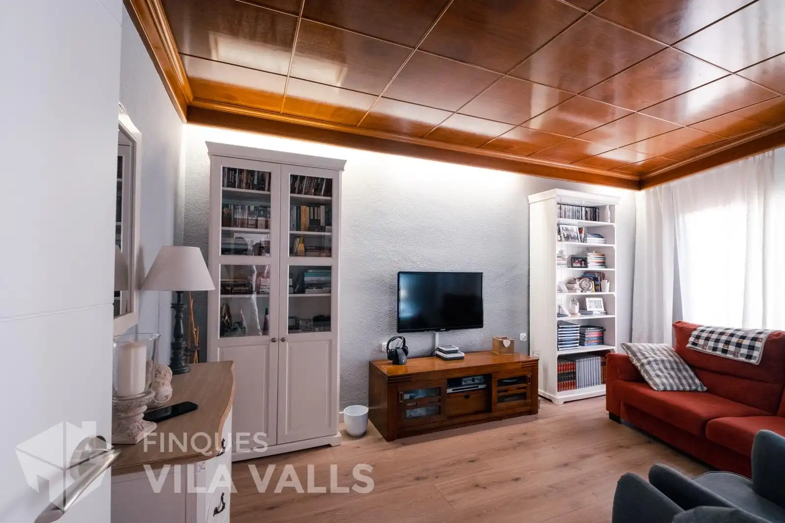 Sala d'estar de Pis en venda en Caldes de Montbui amb Aire condicionat, Calefacció i Parquet